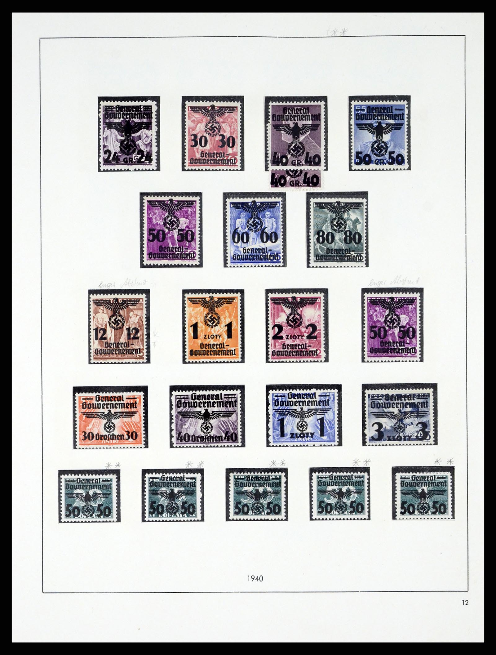 37535 043 - Postzegelverzameling 37535 Duitse bezetting 2e wereldoorlog 1939-1945