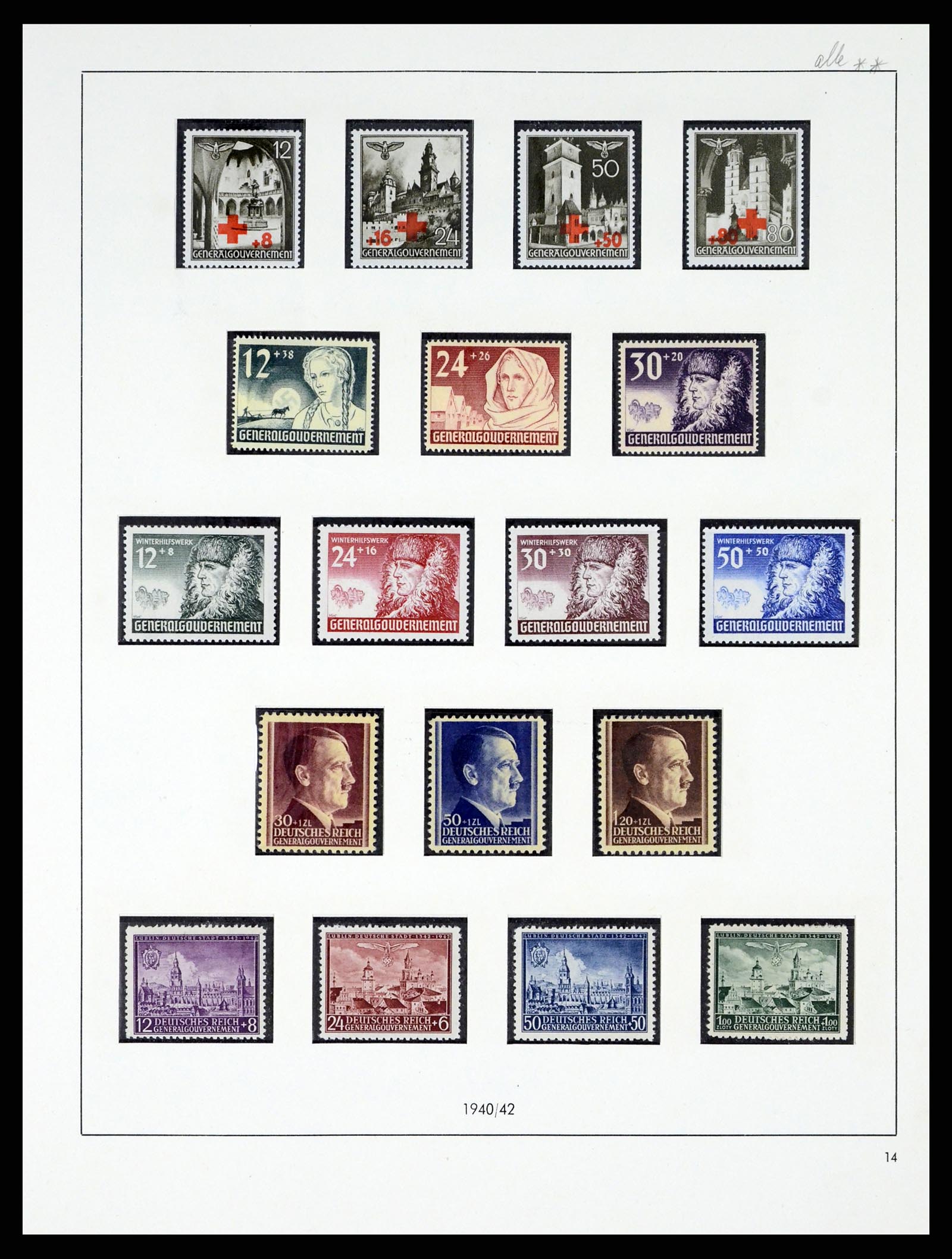 37535 045 - Postzegelverzameling 37535 Duitse bezetting 2e wereldoorlog 1939-1945