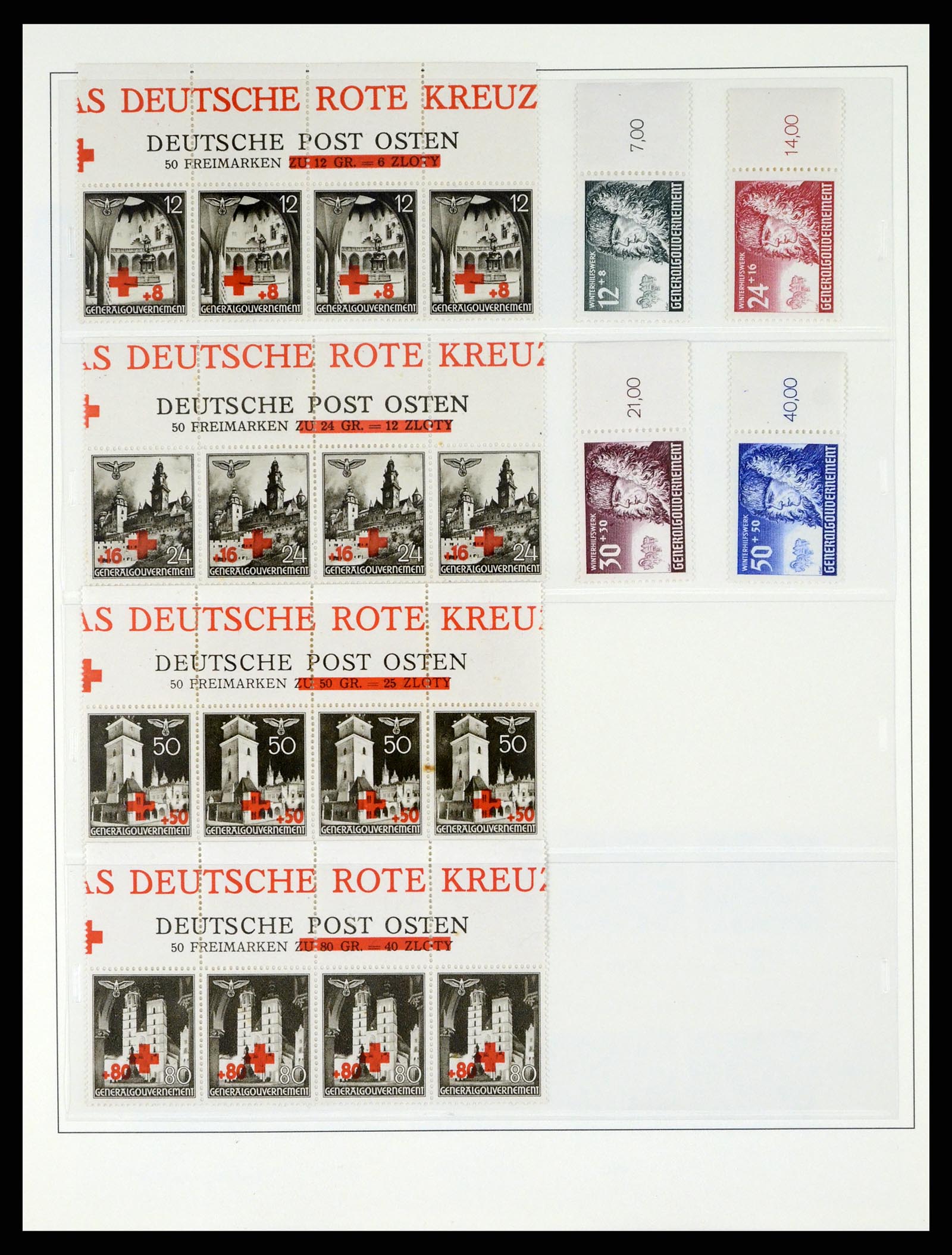 37535 046 - Postzegelverzameling 37535 Duitse bezetting 2e wereldoorlog 1939-1945
