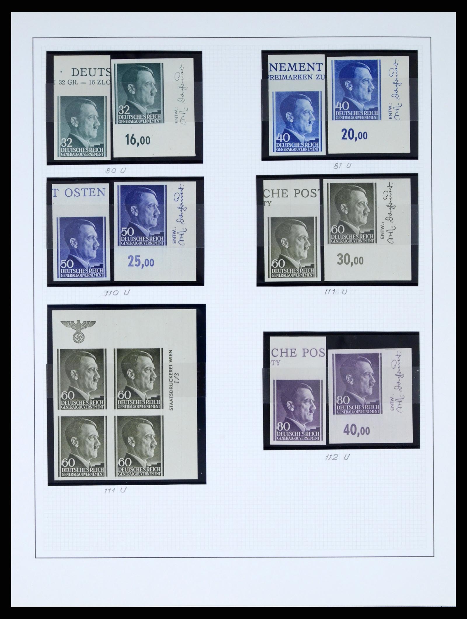 37535 051 - Postzegelverzameling 37535 Duitse bezetting 2e wereldoorlog 1939-1945