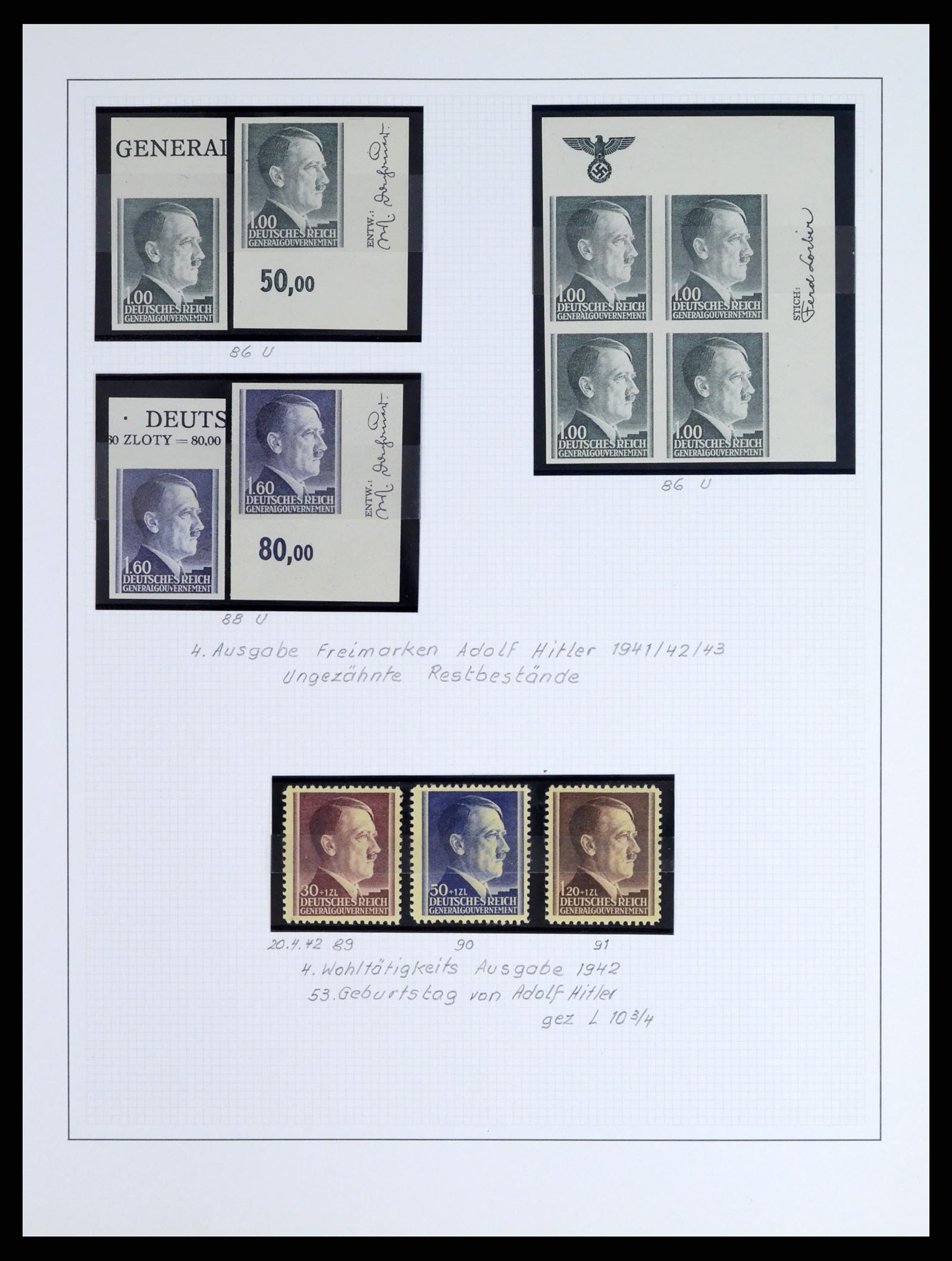 37535 052 - Postzegelverzameling 37535 Duitse bezetting 2e wereldoorlog 1939-1945