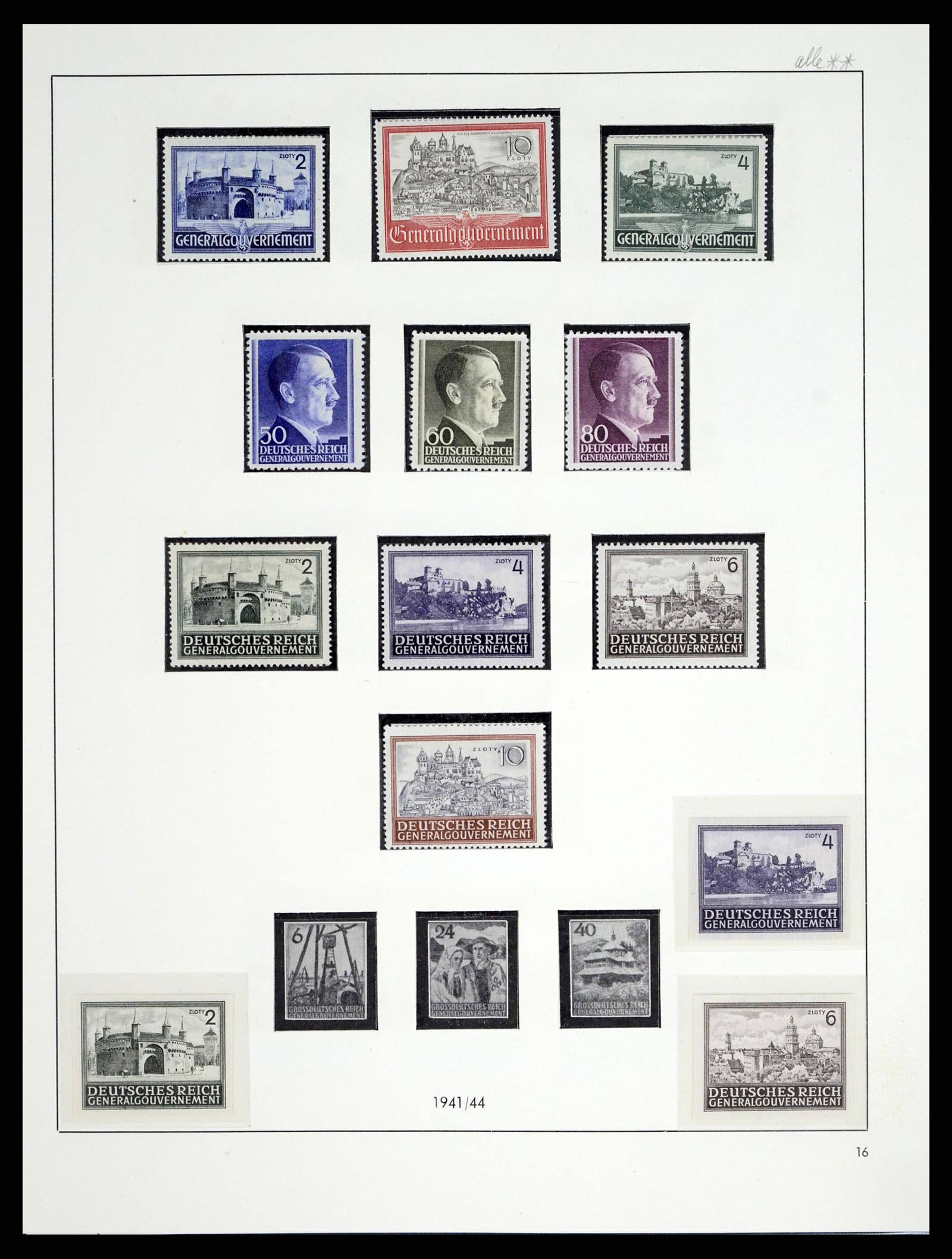 37535 054 - Postzegelverzameling 37535 Duitse bezetting 2e wereldoorlog 1939-1945