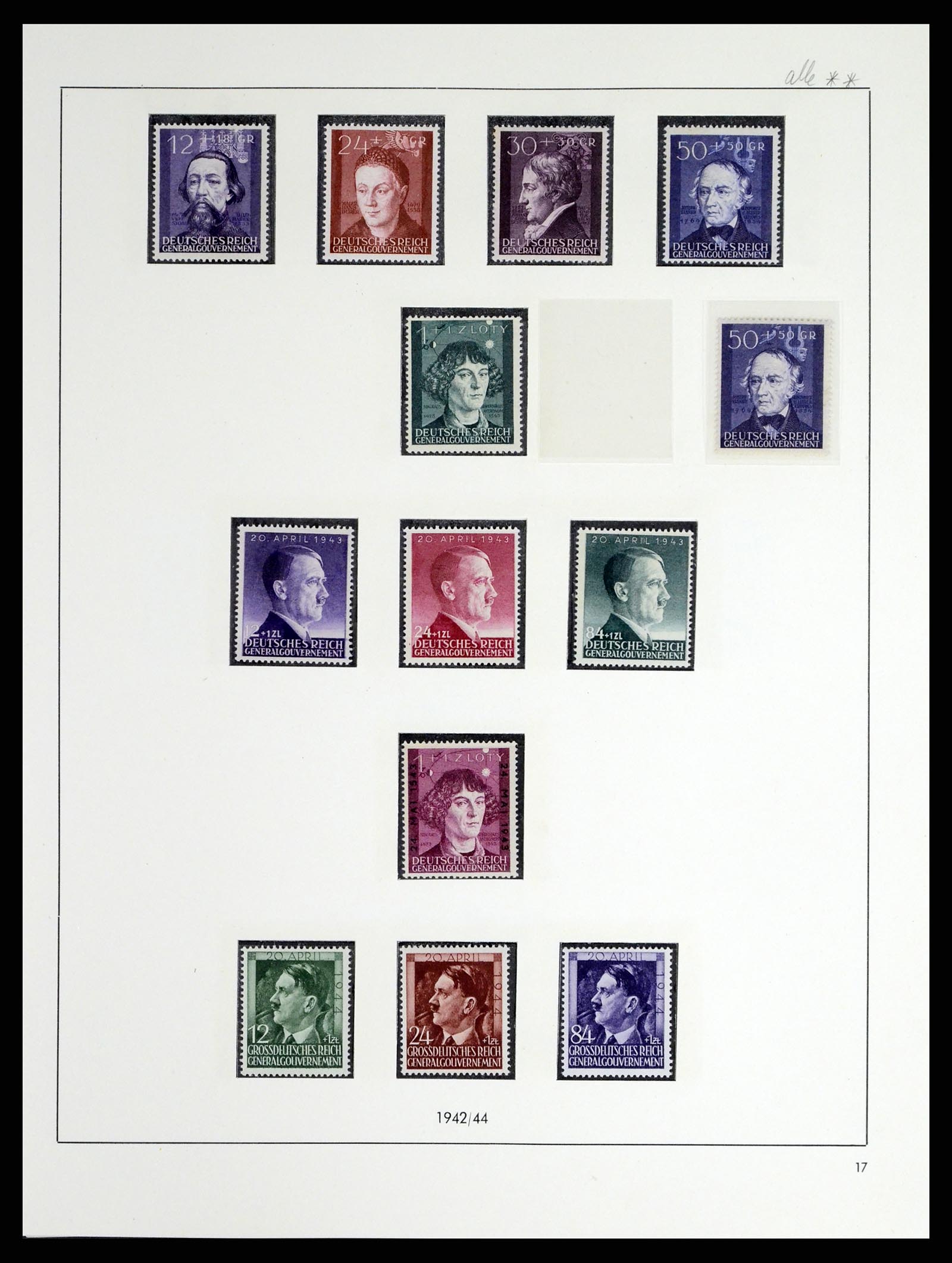 37535 055 - Stamp collection 37535 German occupation second worldwar 1939-1945.