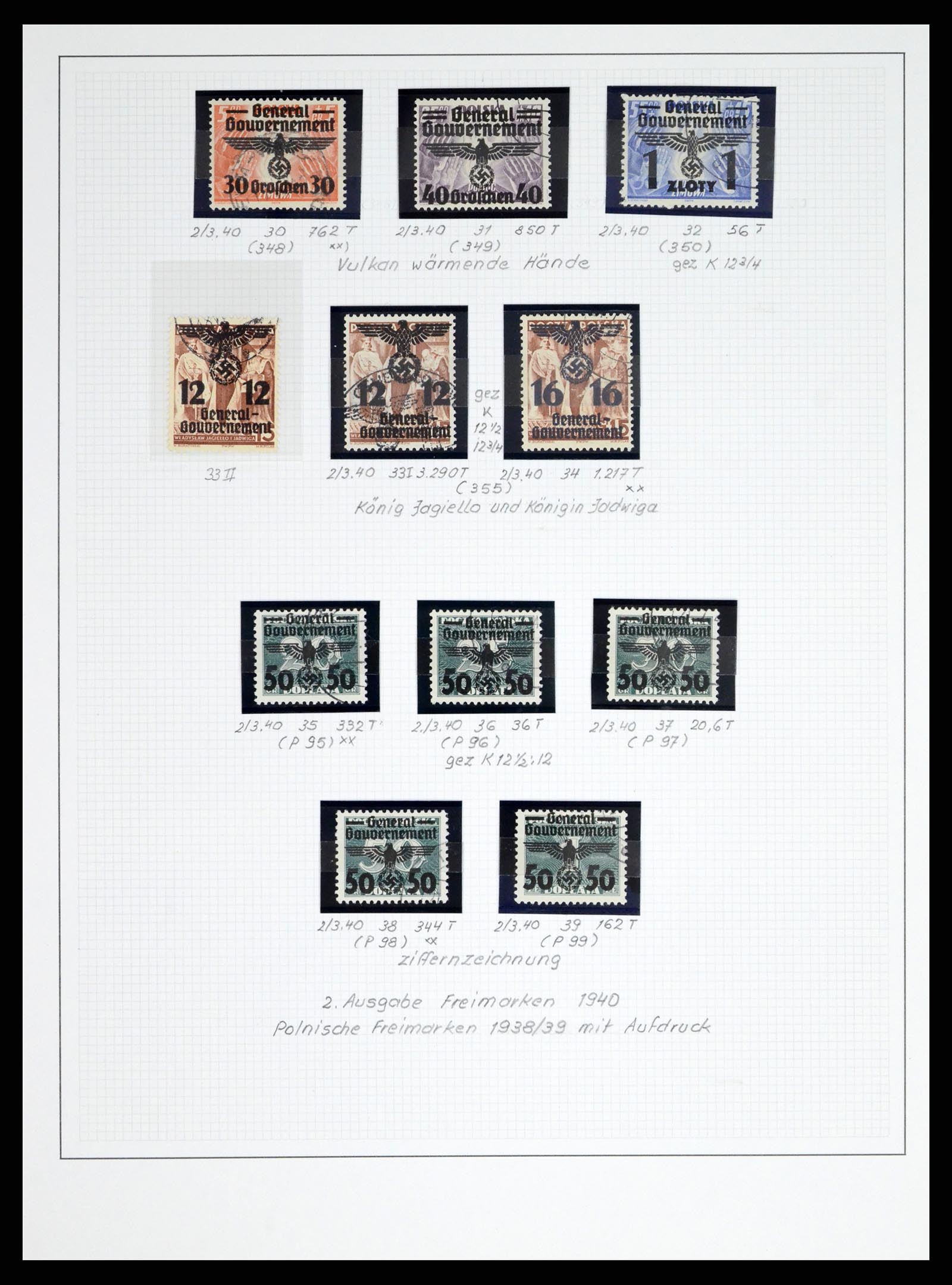 37535 165 - Stamp collection 37535 German occupation second worldwar 1939-1945.