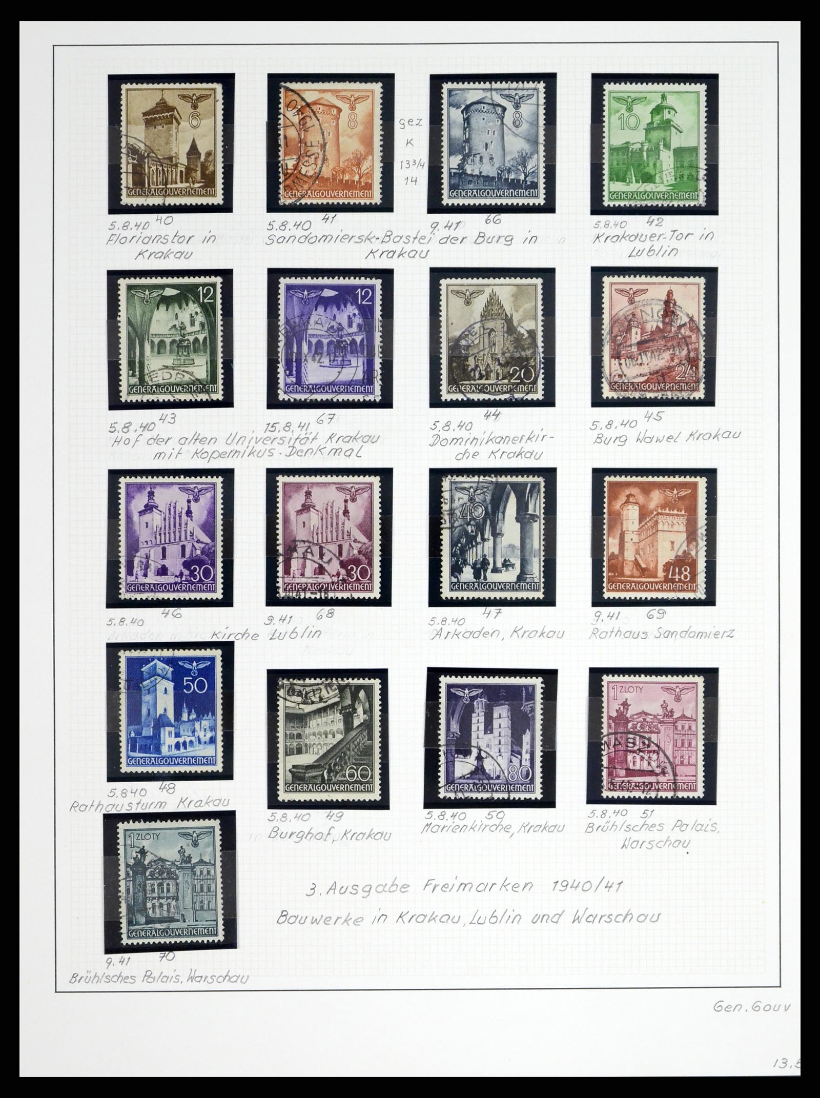 37535 167 - Stamp collection 37535 German occupation second worldwar 1939-1945.