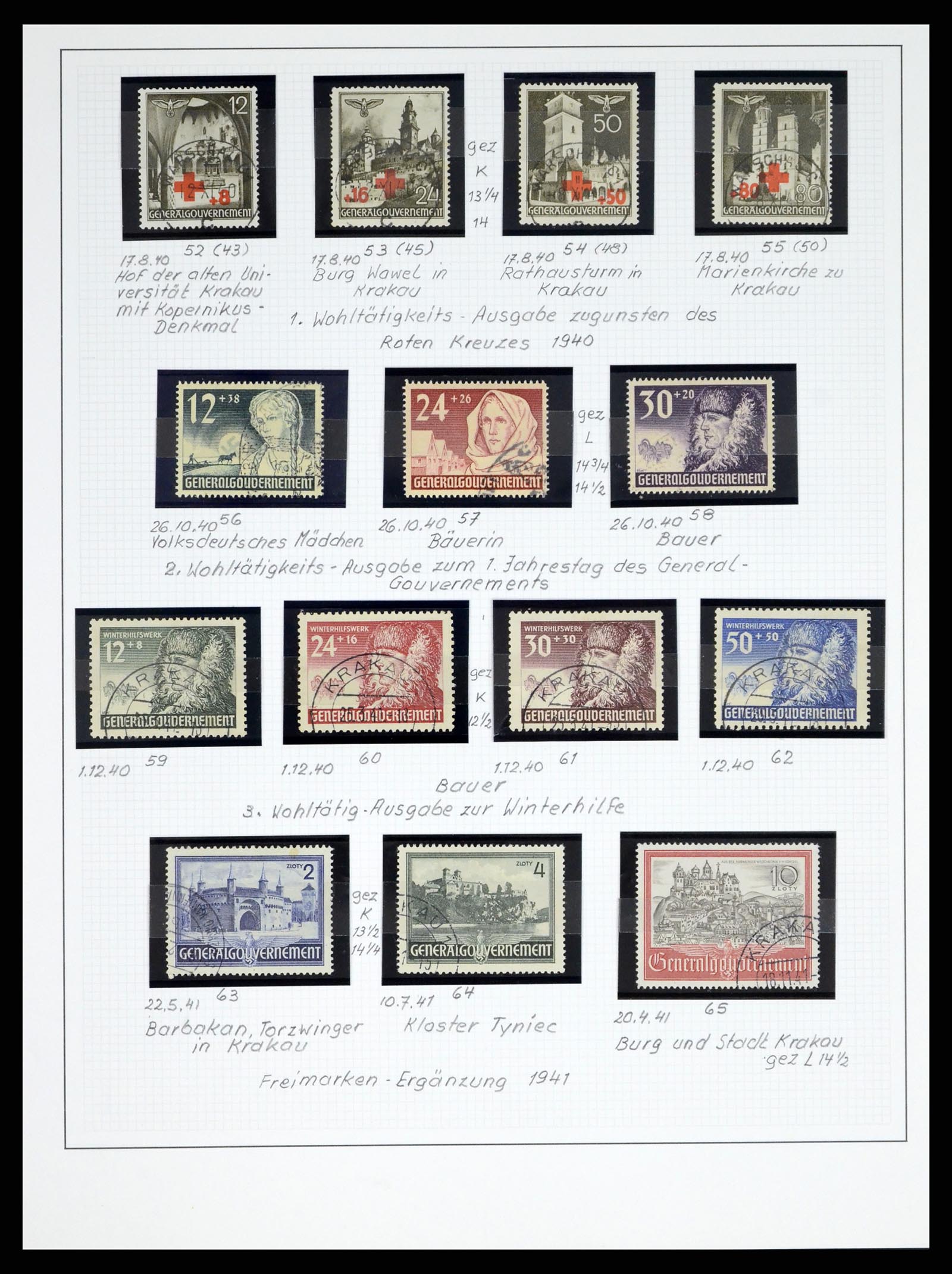 37535 169 - Stamp collection 37535 German occupation second worldwar 1939-1945.