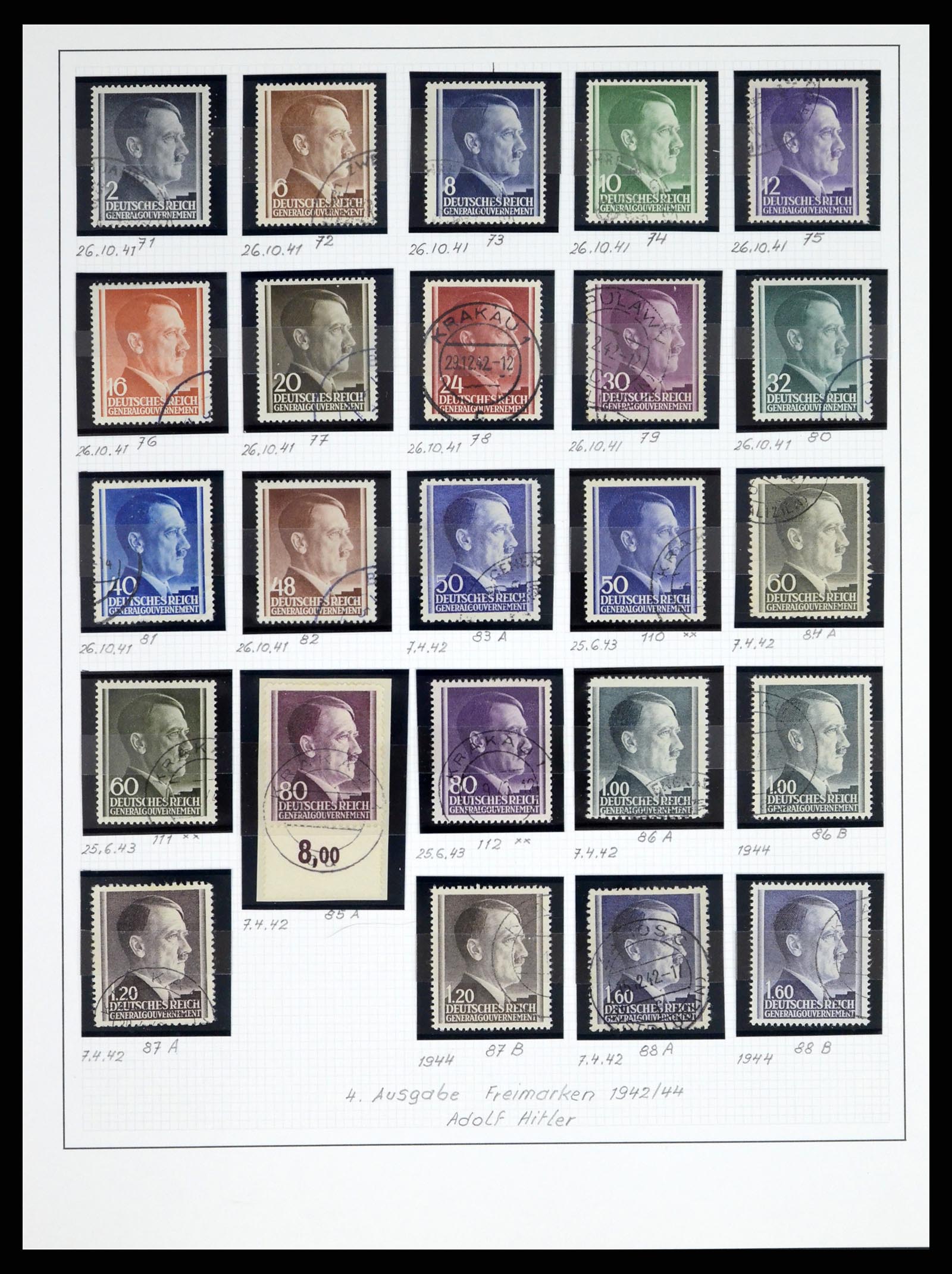 37535 170 - Stamp collection 37535 German occupation second worldwar 1939-1945.