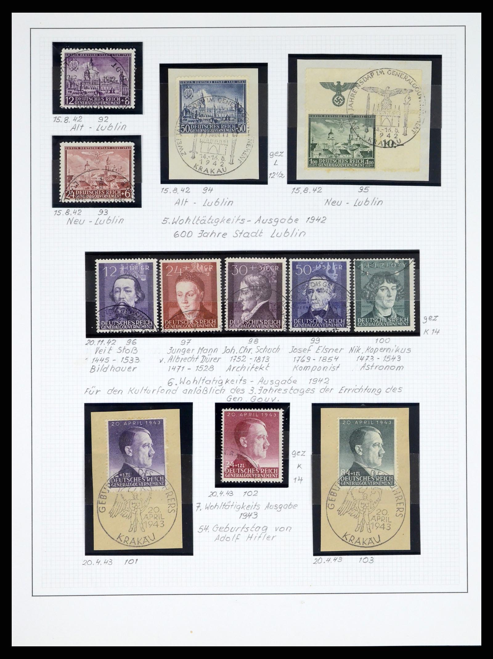 37535 172 - Stamp collection 37535 German occupation second worldwar 1939-1945.