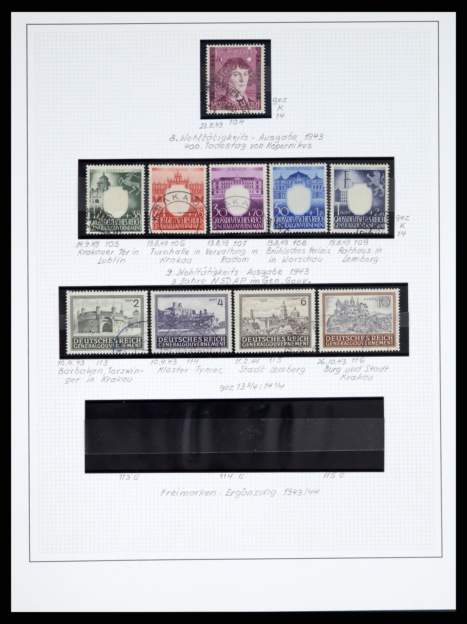 37535 173 - Stamp collection 37535 German occupation second worldwar 1939-1945.
