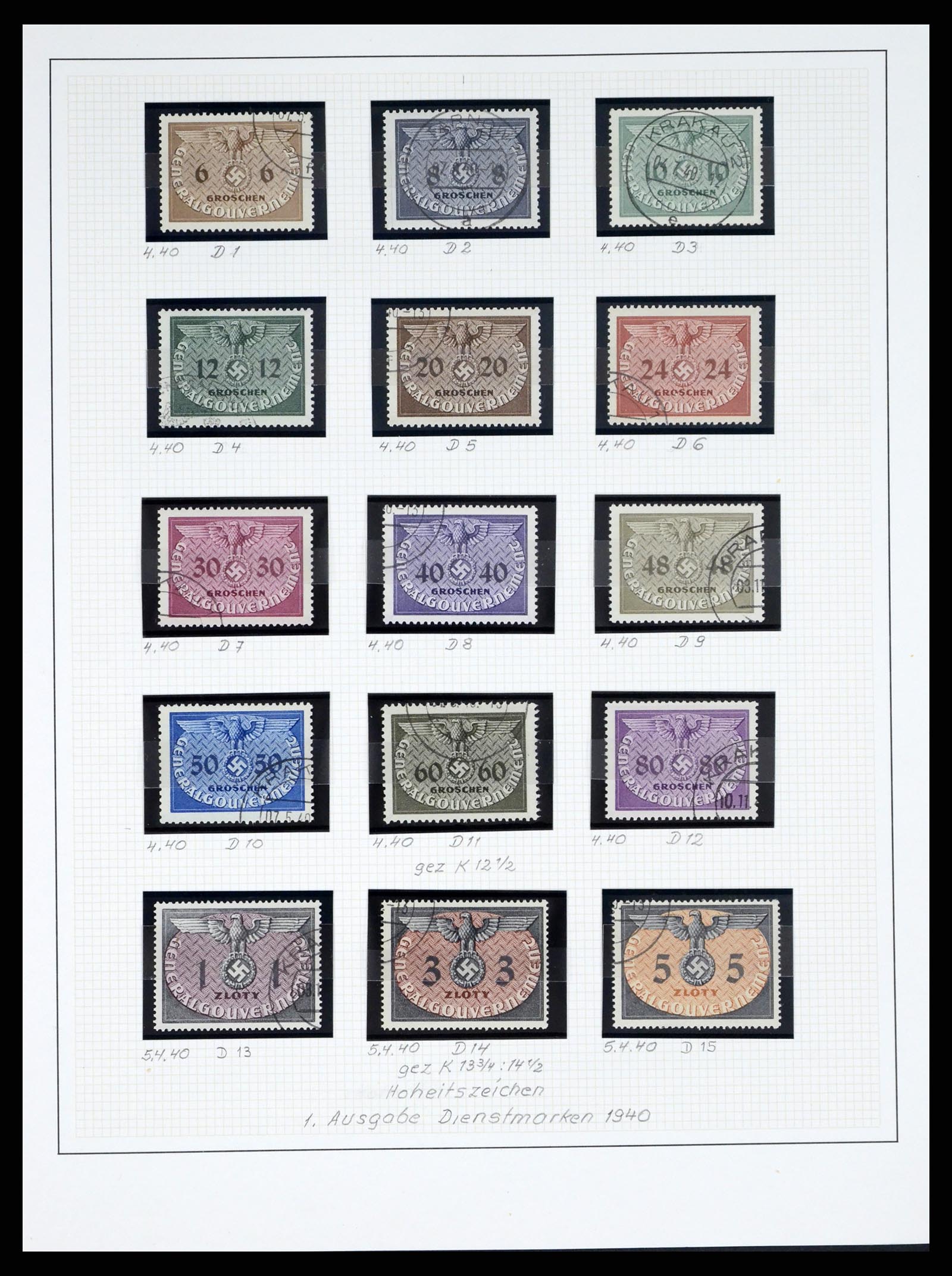 37535 176 - Postzegelverzameling 37535 Duitse bezetting 2e wereldoorlog 1939-1945