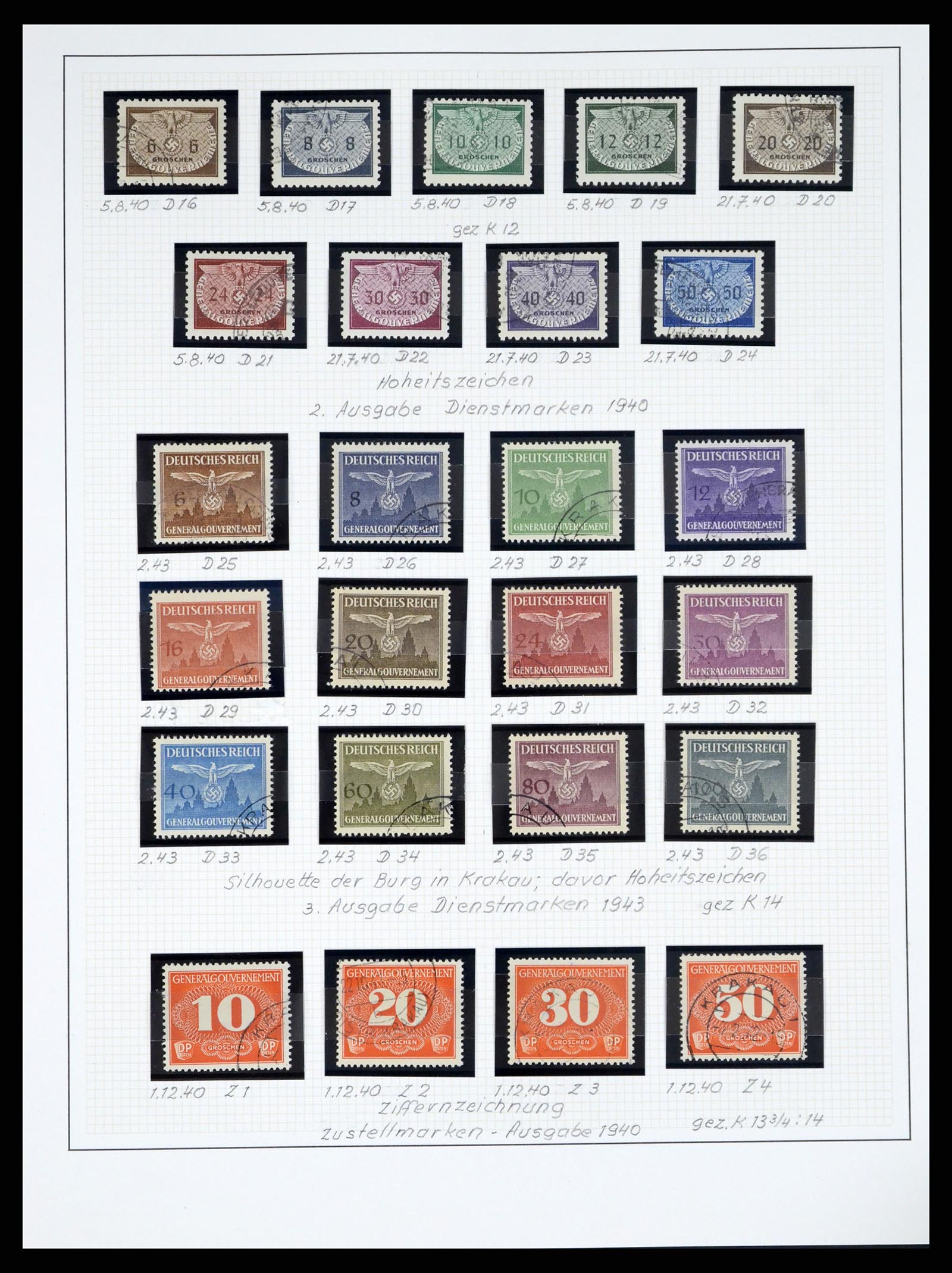 37535 177 - Postzegelverzameling 37535 Duitse bezetting 2e wereldoorlog 1939-1945