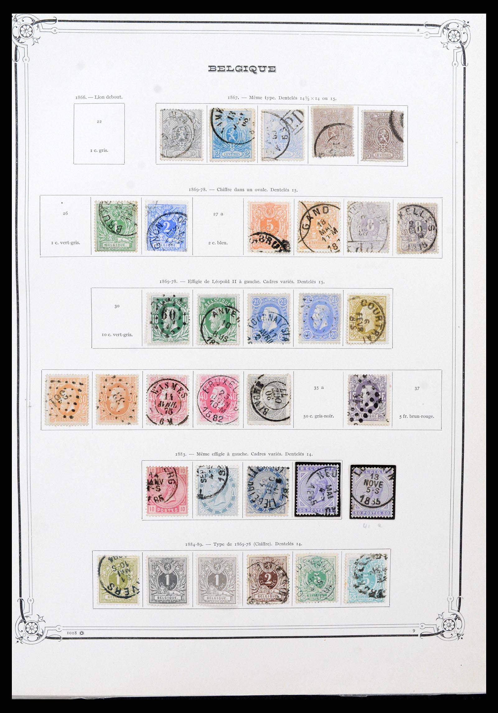 37538 002 - Postzegelverzameling 37538 België 1849-1941.