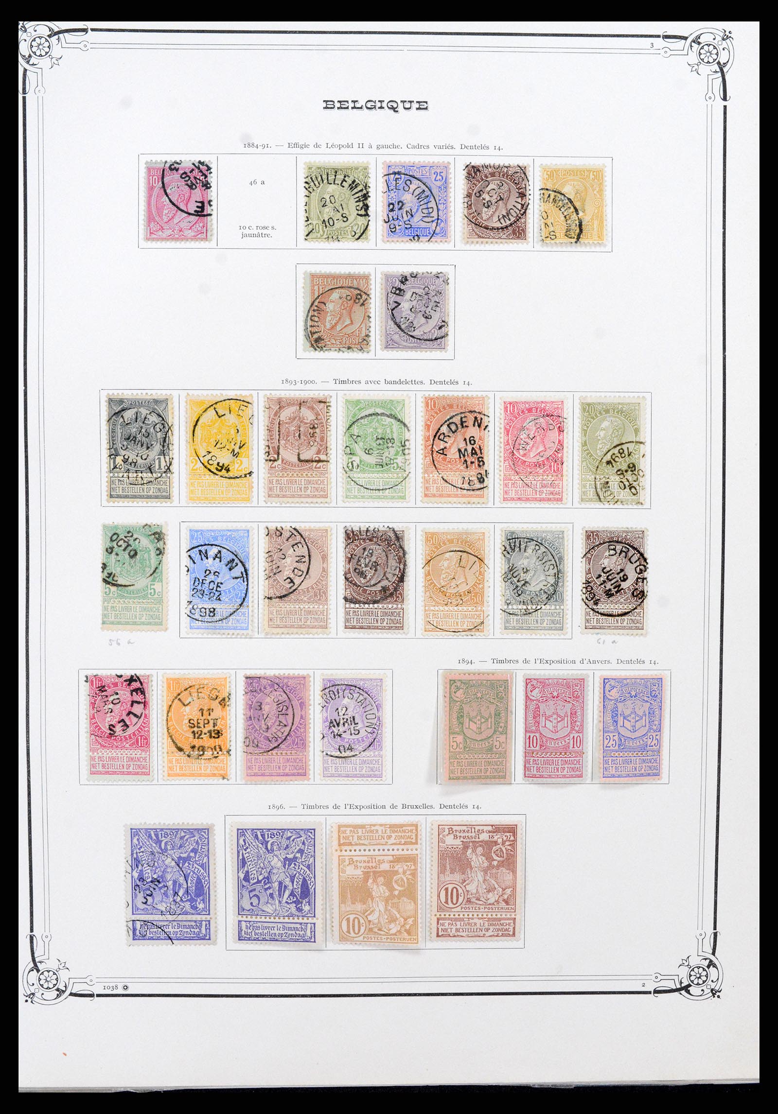 37538 003 - Postzegelverzameling 37538 België 1849-1941.