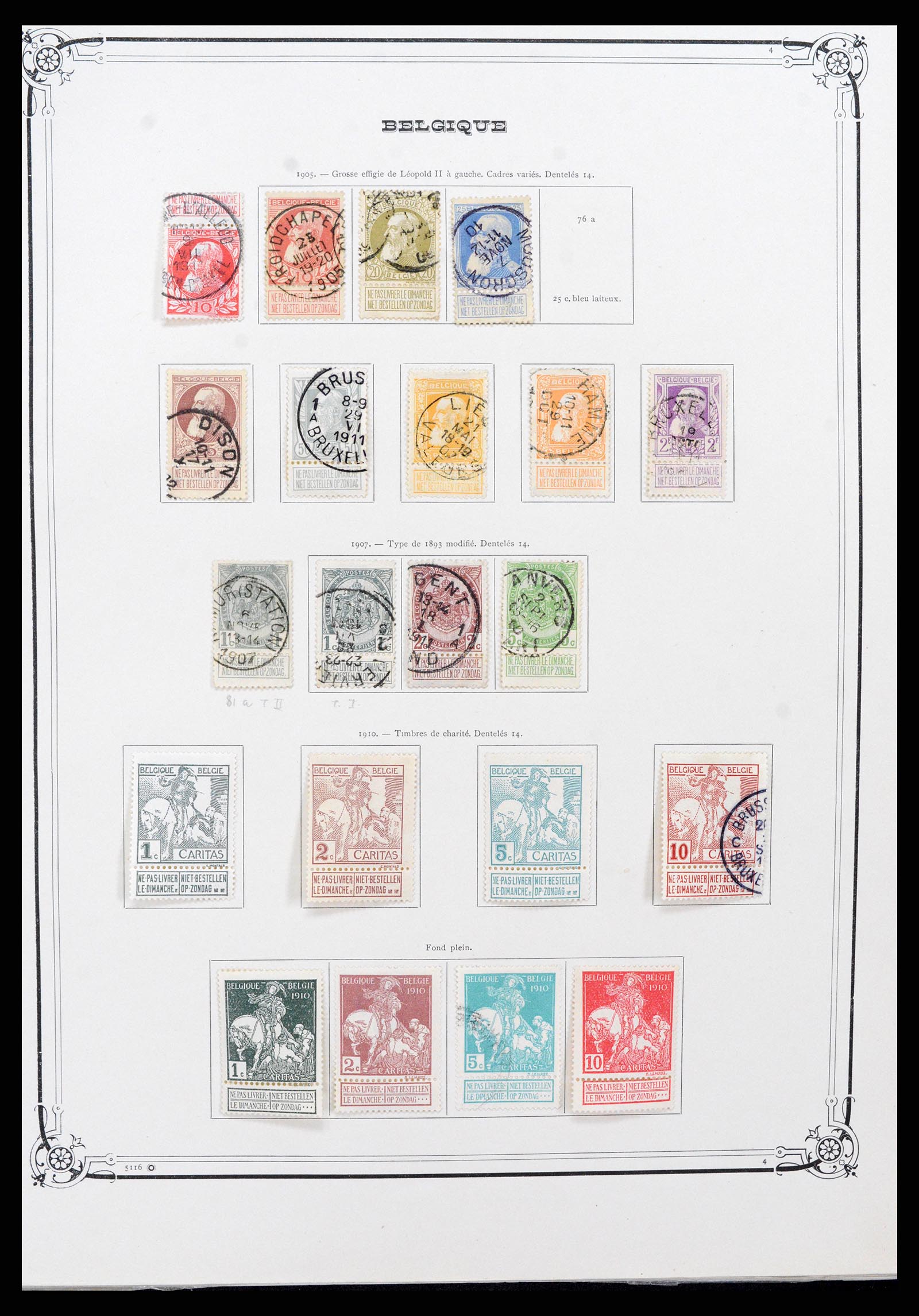 37538 004 - Stamp collection 37538 Belgium 1849-1941.