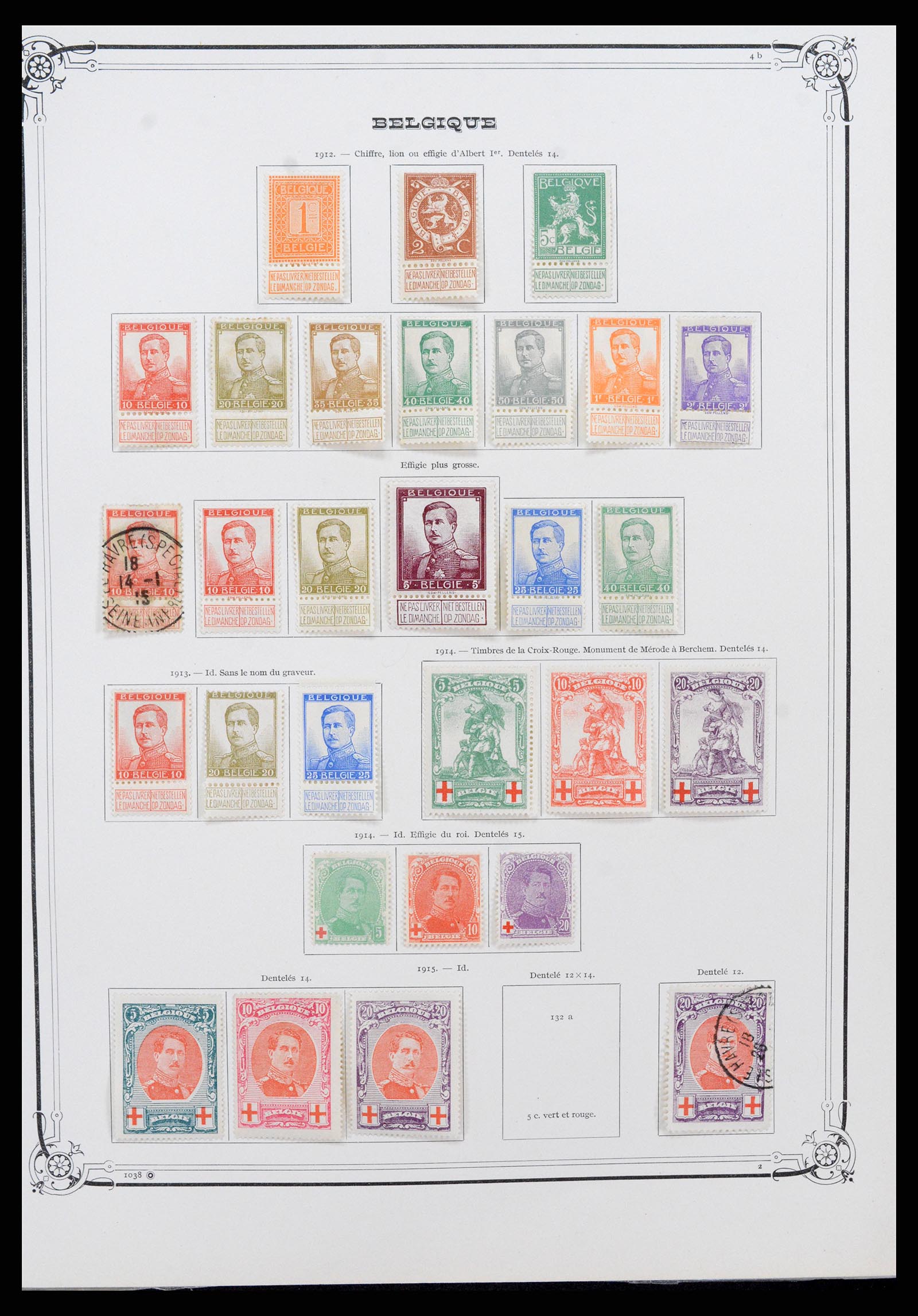 37538 006 - Stamp collection 37538 Belgium 1849-1941.
