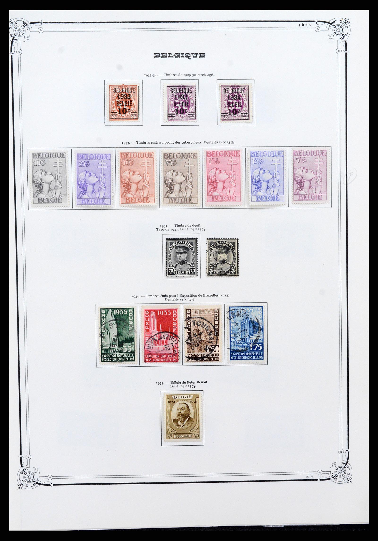 37538 019 - Stamp collection 37538 Belgium 1849-1941.