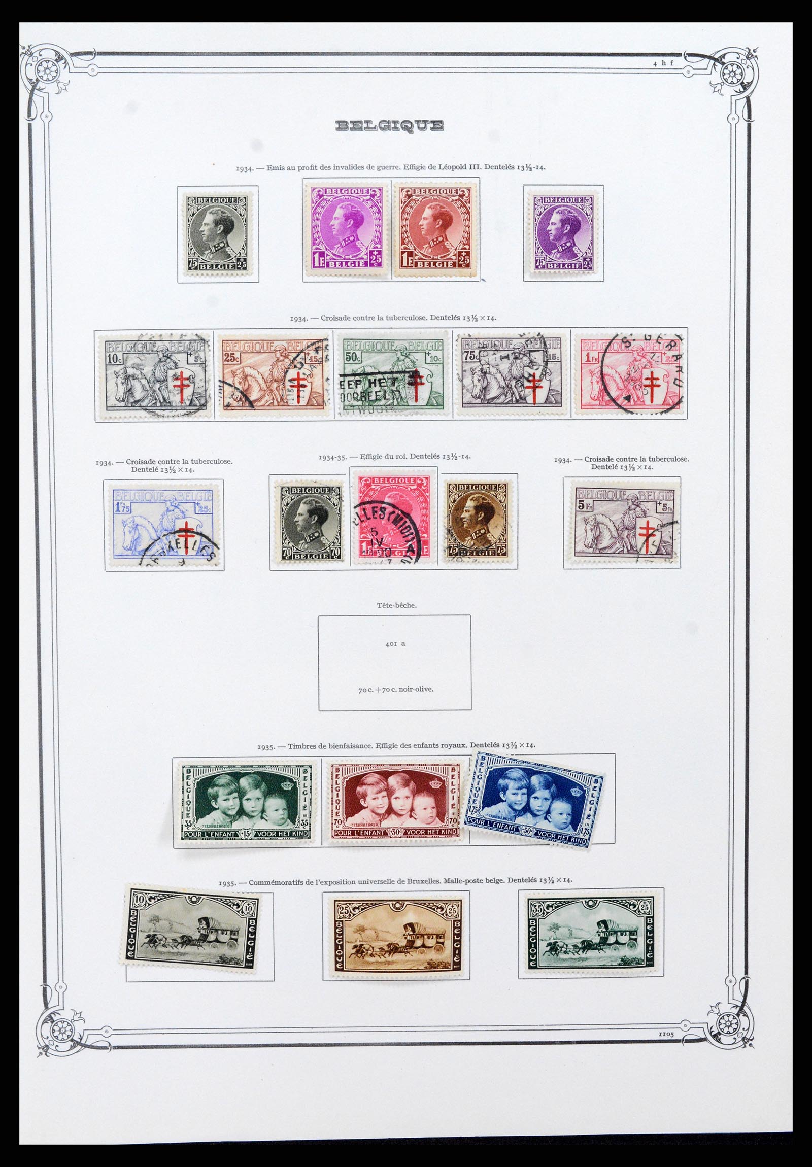 37538 020 - Postzegelverzameling 37538 België 1849-1941.