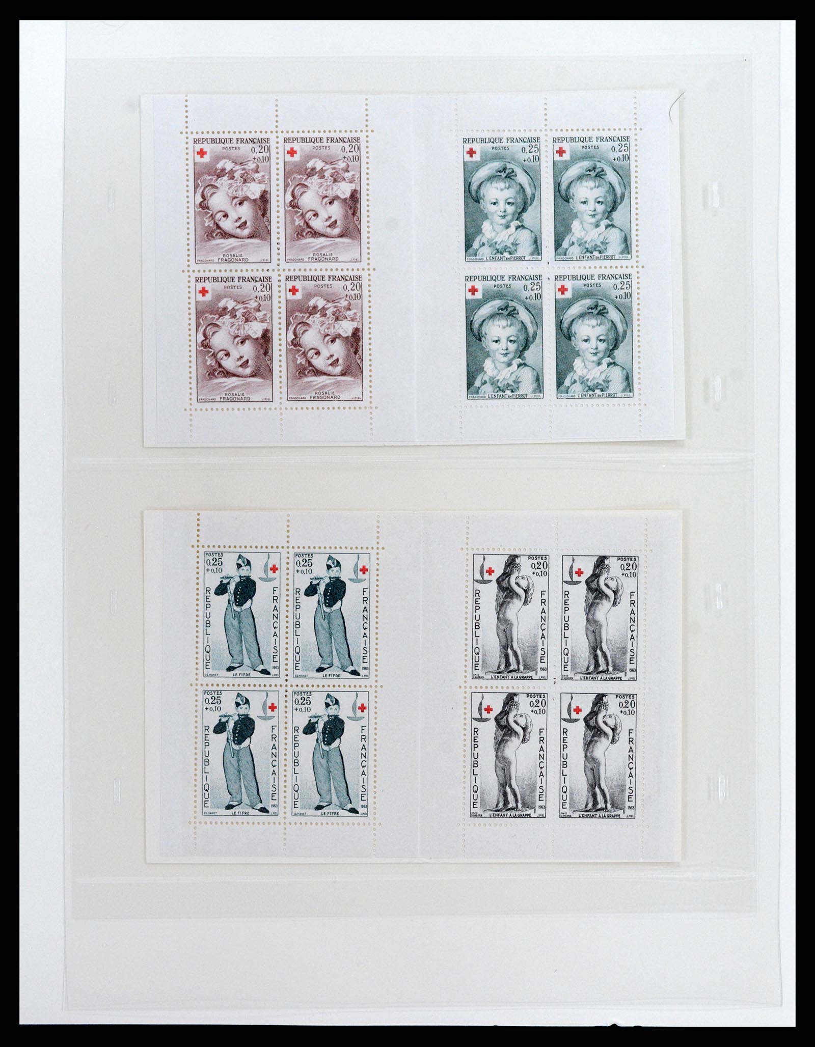37542 005 - Postzegelverzameling 37542 Frankrijk postzegelboekjes 1952-2004.