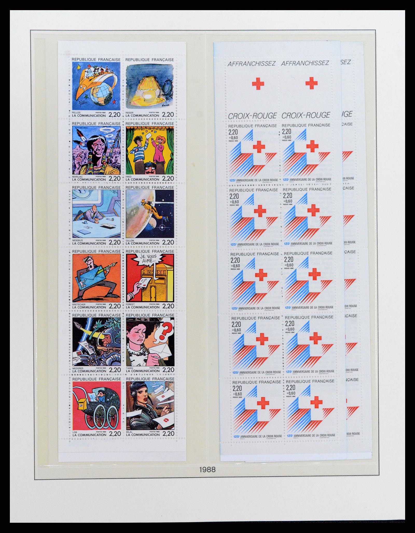 37542 018 - Postzegelverzameling 37542 Frankrijk postzegelboekjes 1952-2004.