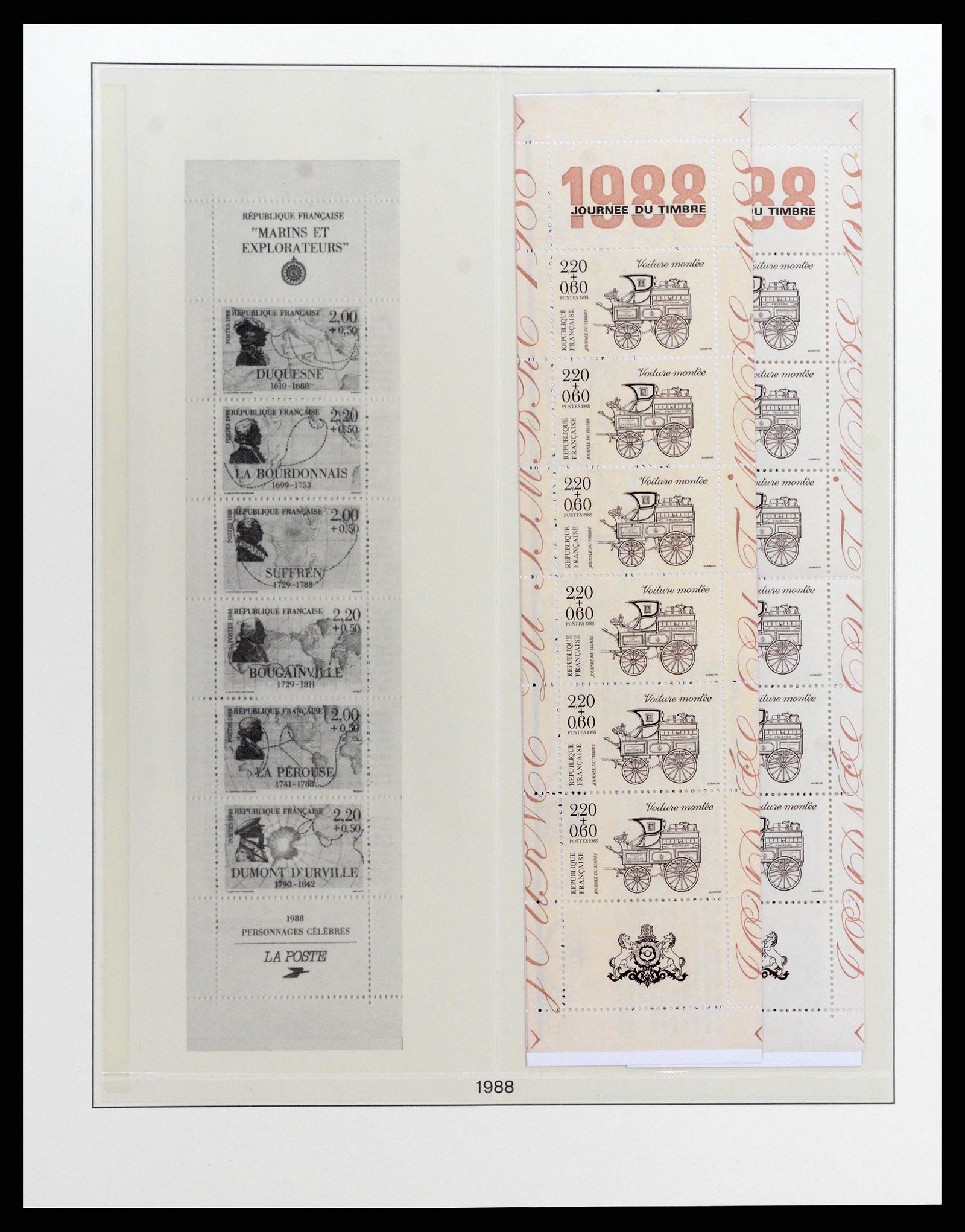 37542 019 - Postzegelverzameling 37542 Frankrijk postzegelboekjes 1952-2004.