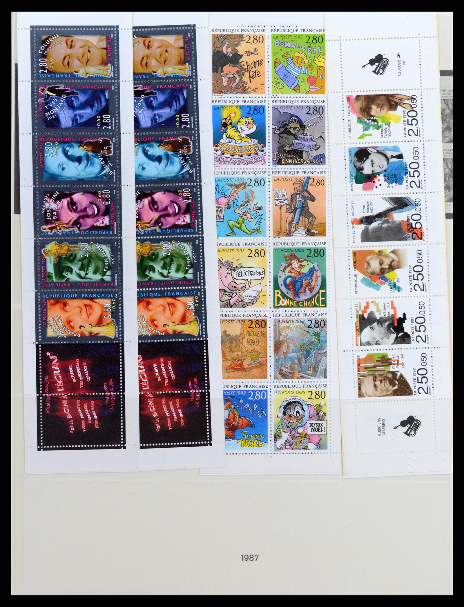 37542 021 - Postzegelverzameling 37542 Frankrijk postzegelboekjes 1952-2004.