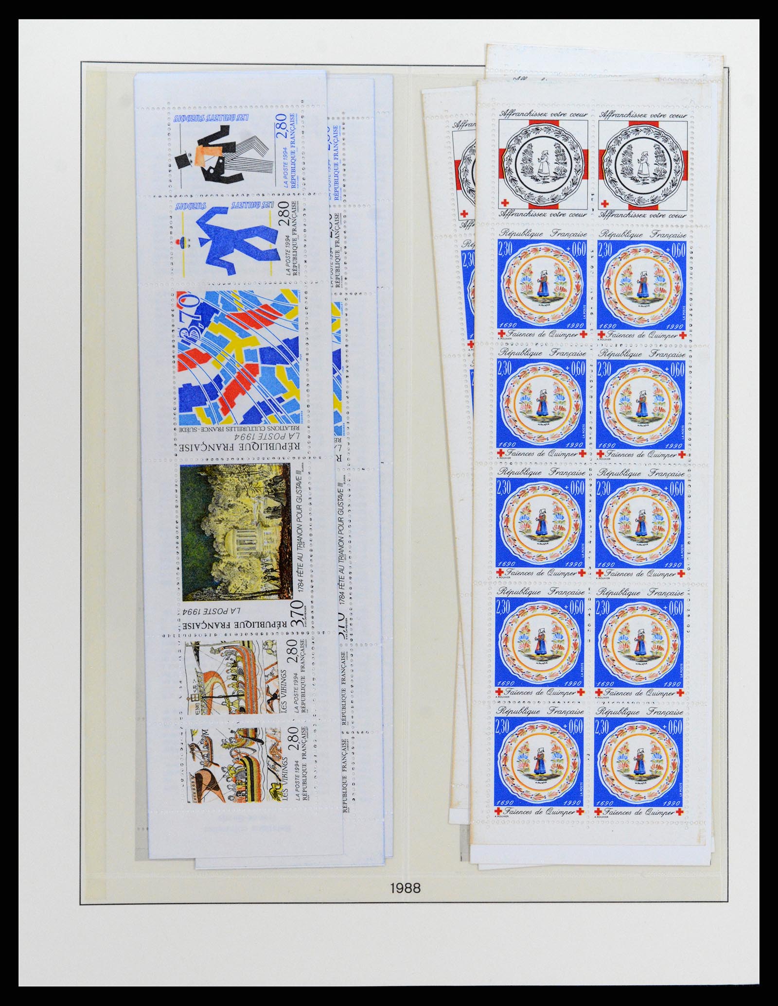 37542 022 - Postzegelverzameling 37542 Frankrijk postzegelboekjes 1952-2004.