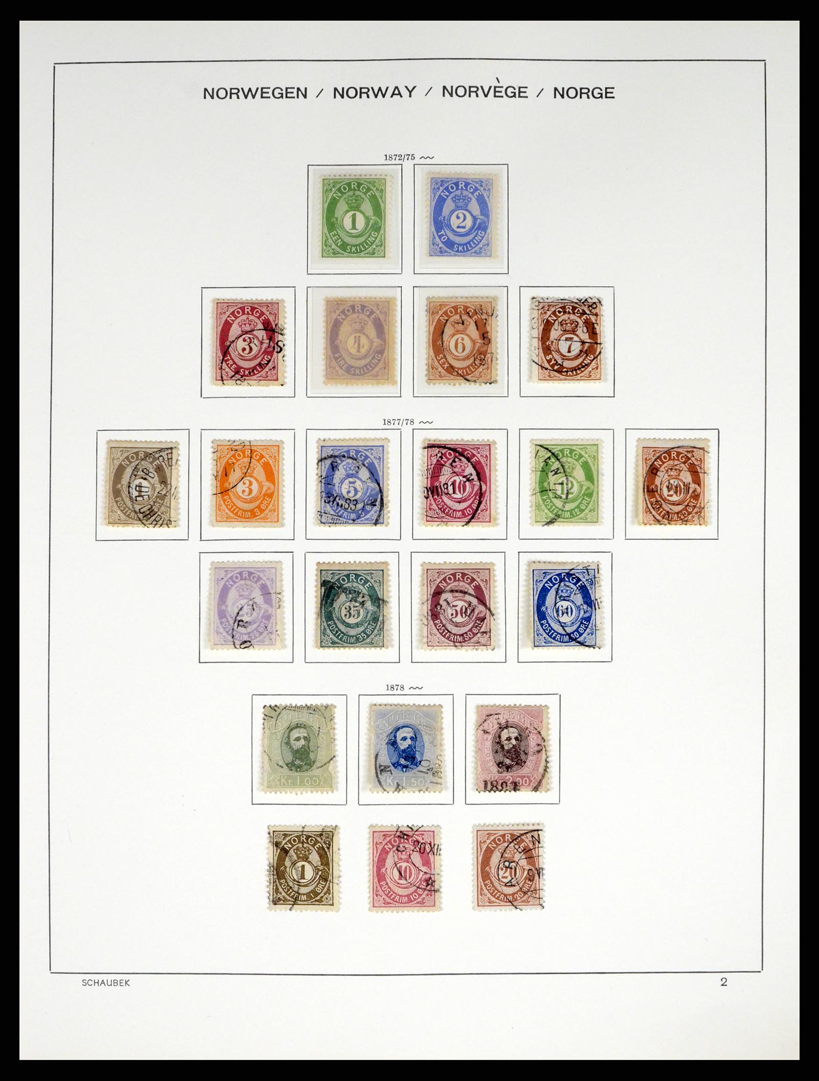 37544 002 - Postzegelverzameling 37544 Noorwegen 1855-2014.