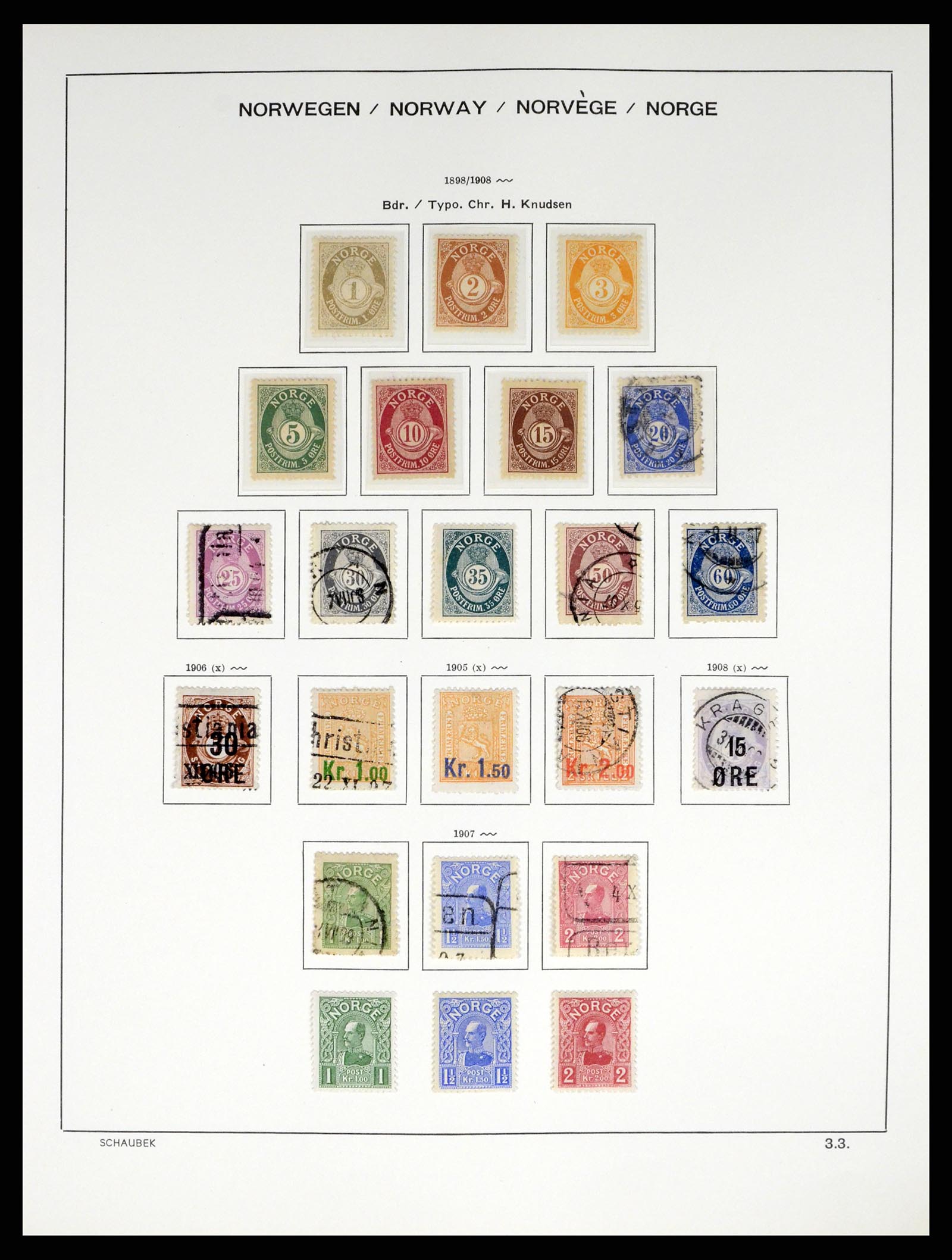 37544 004 - Postzegelverzameling 37544 Noorwegen 1855-2014.