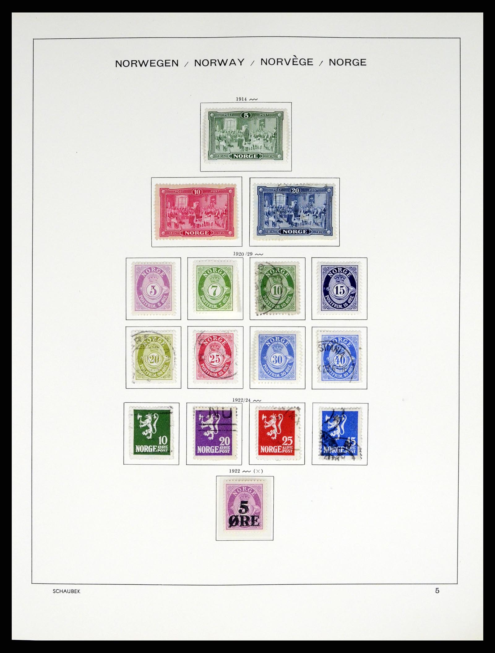 37544 006 - Postzegelverzameling 37544 Noorwegen 1855-2014.