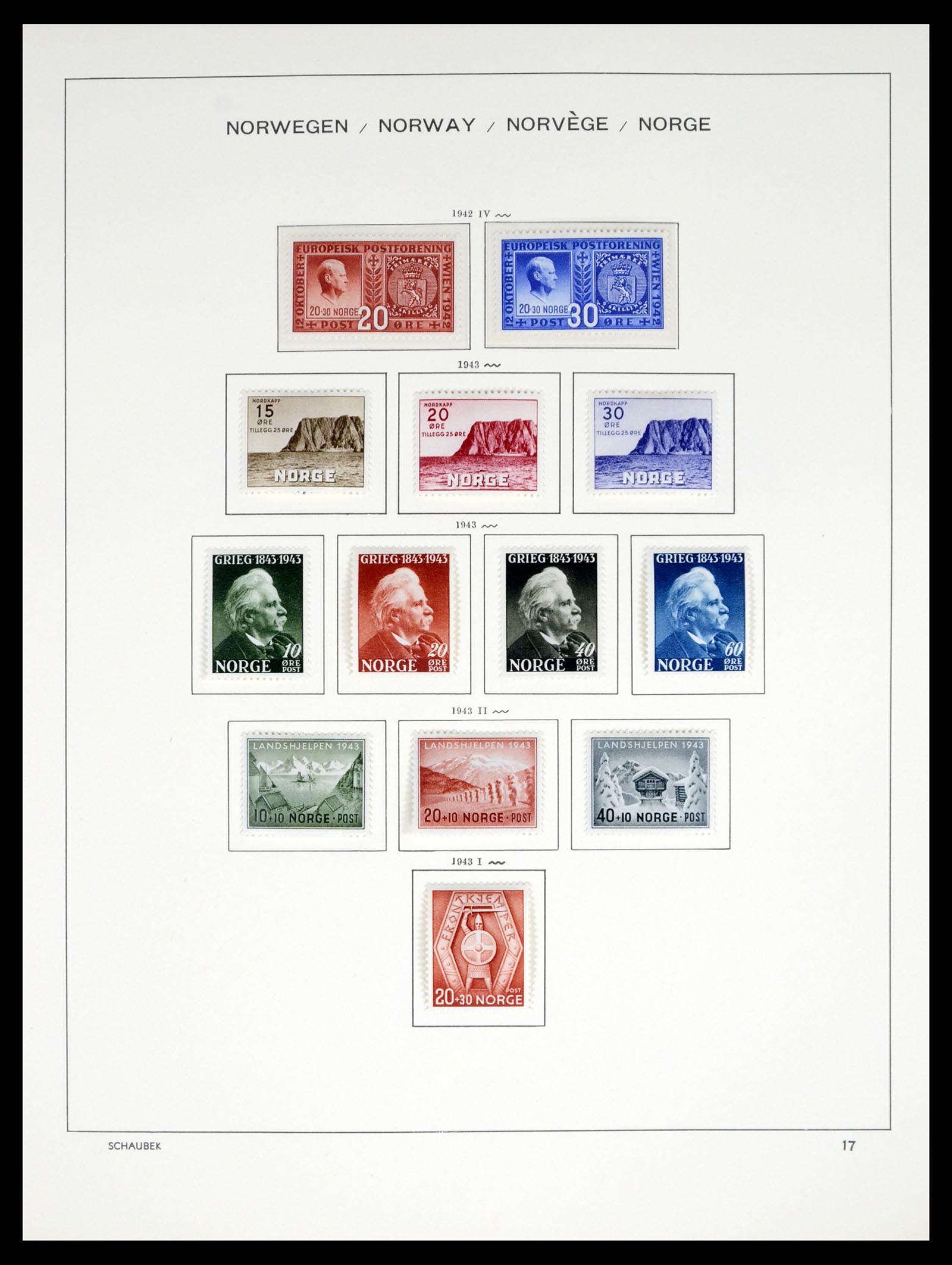 37544 016 - Postzegelverzameling 37544 Noorwegen 1855-2014.