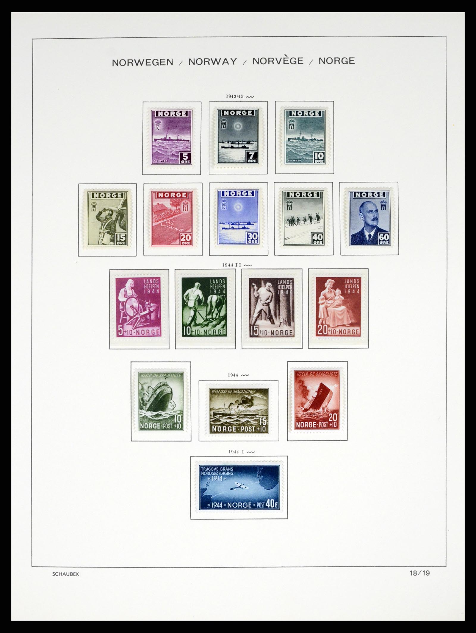 37544 017 - Postzegelverzameling 37544 Noorwegen 1855-2014.
