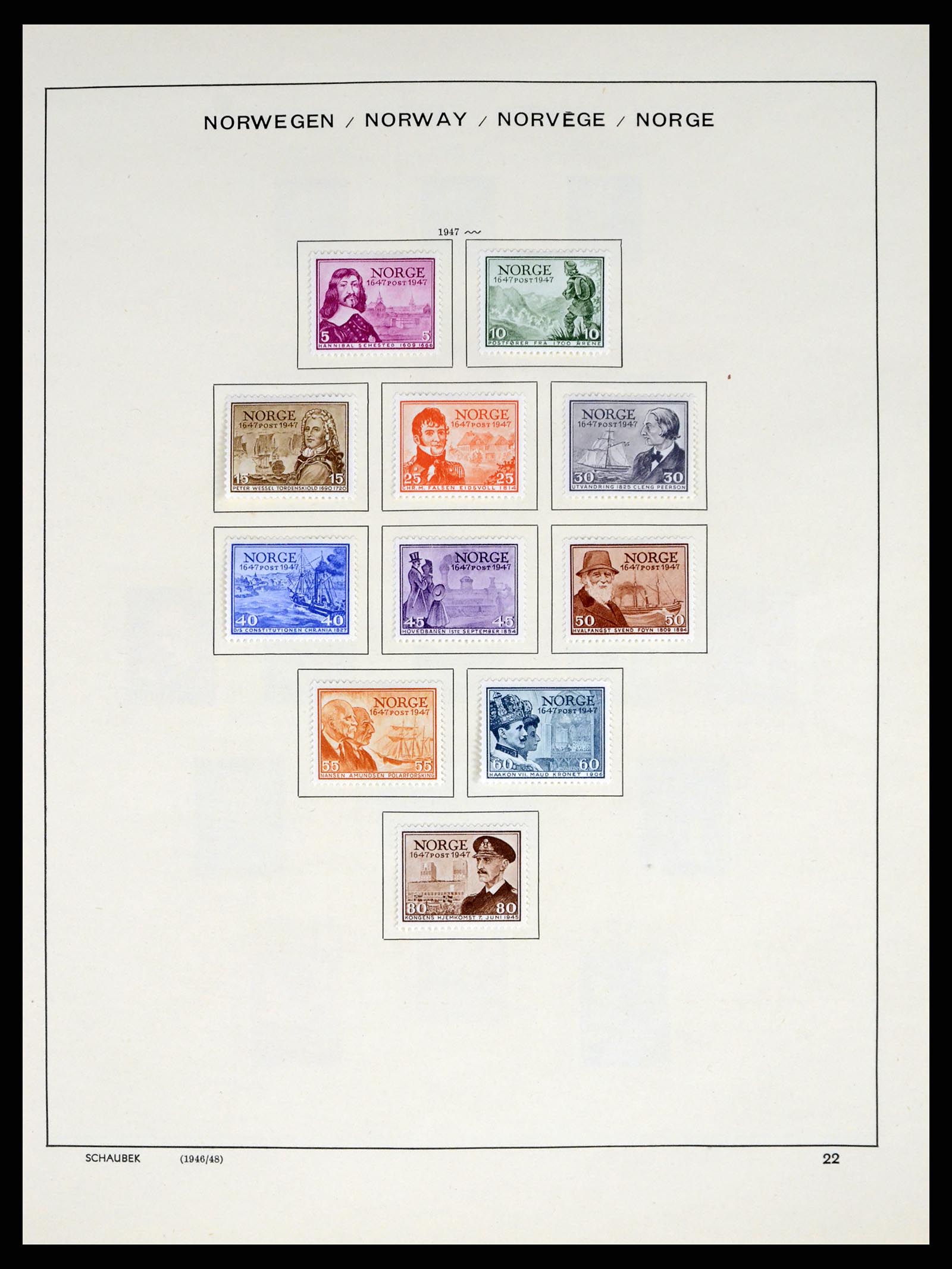 37544 020 - Postzegelverzameling 37544 Noorwegen 1855-2014.