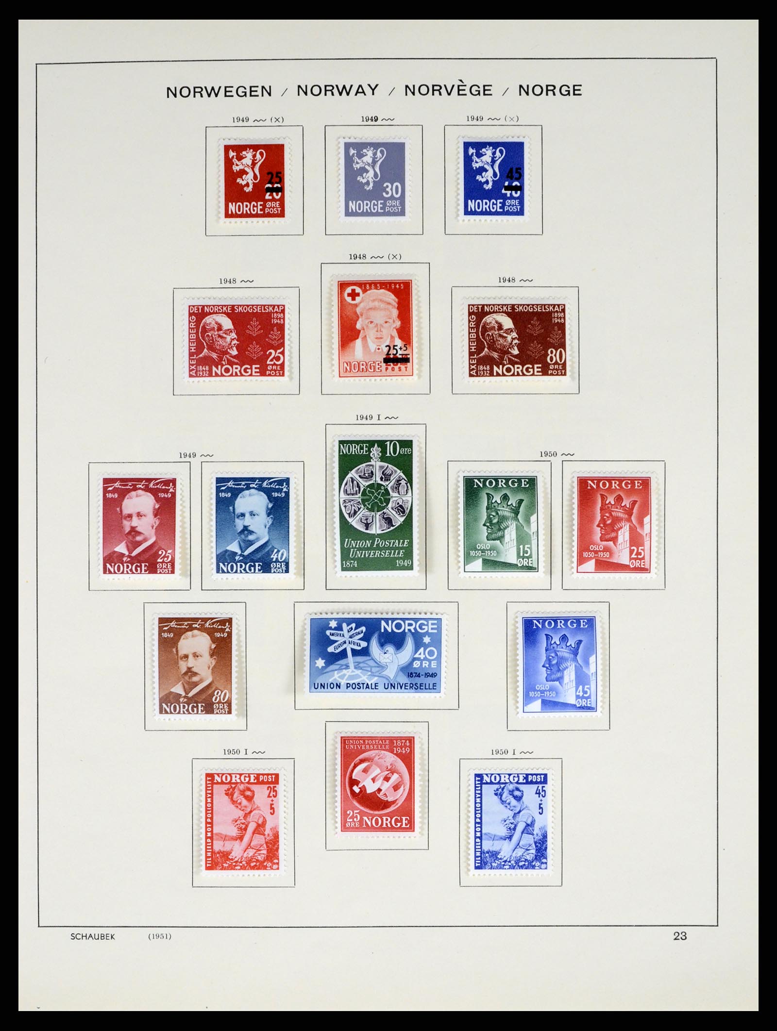 37544 021 - Postzegelverzameling 37544 Noorwegen 1855-2014.