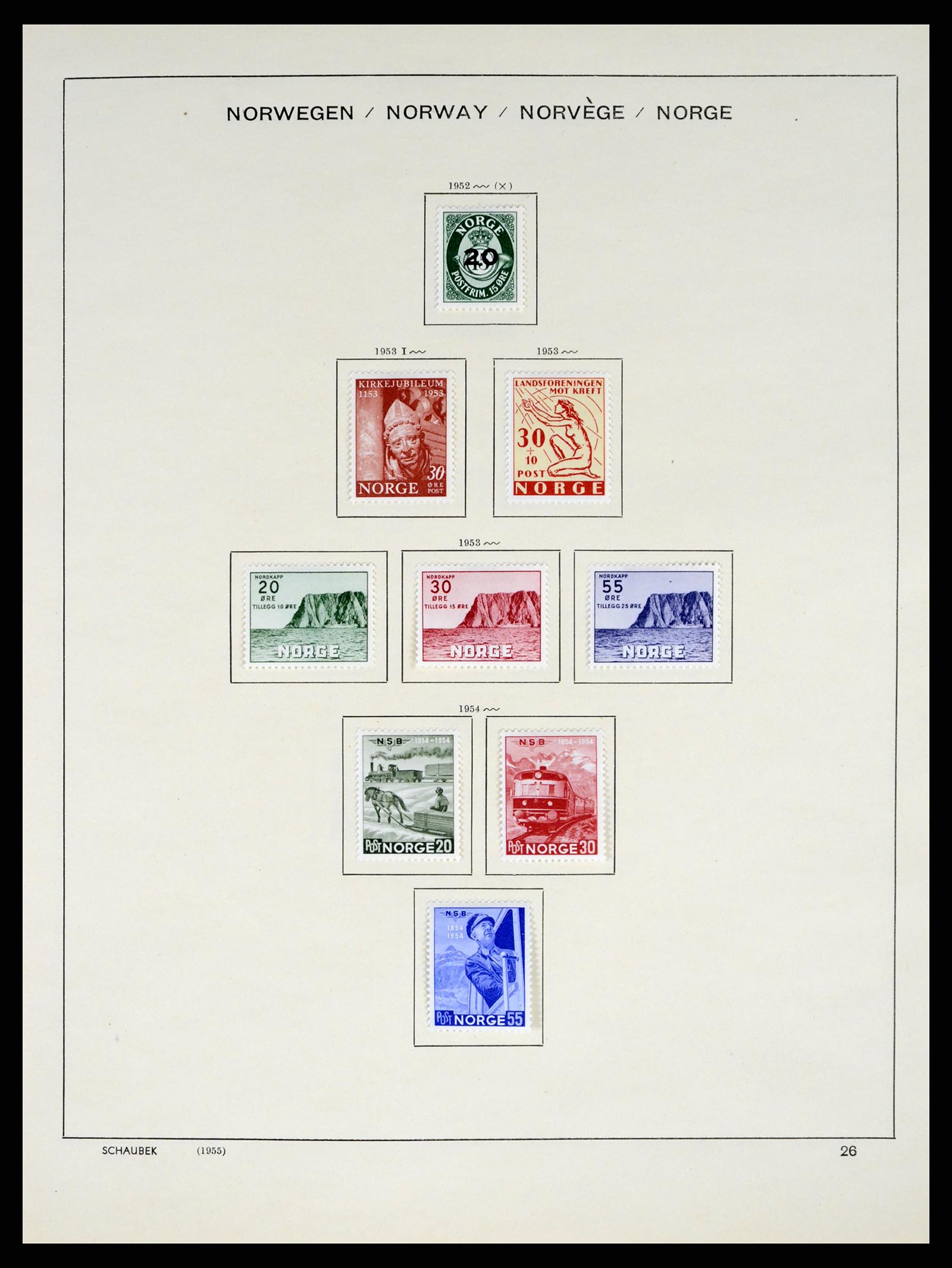 37544 024 - Postzegelverzameling 37544 Noorwegen 1855-2014.