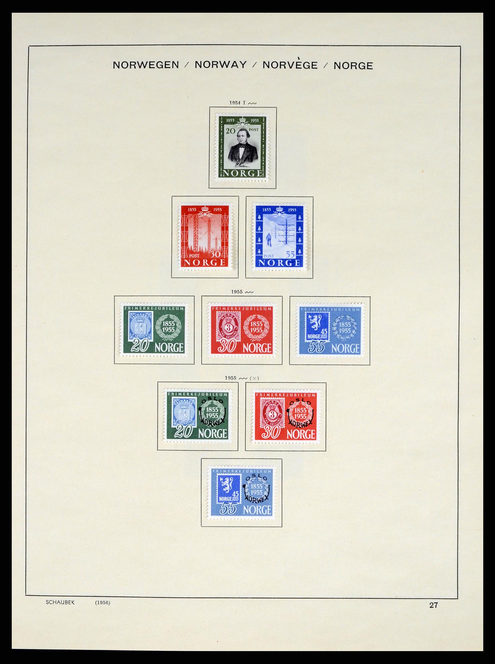 37544 025 - Postzegelverzameling 37544 Noorwegen 1855-2014.