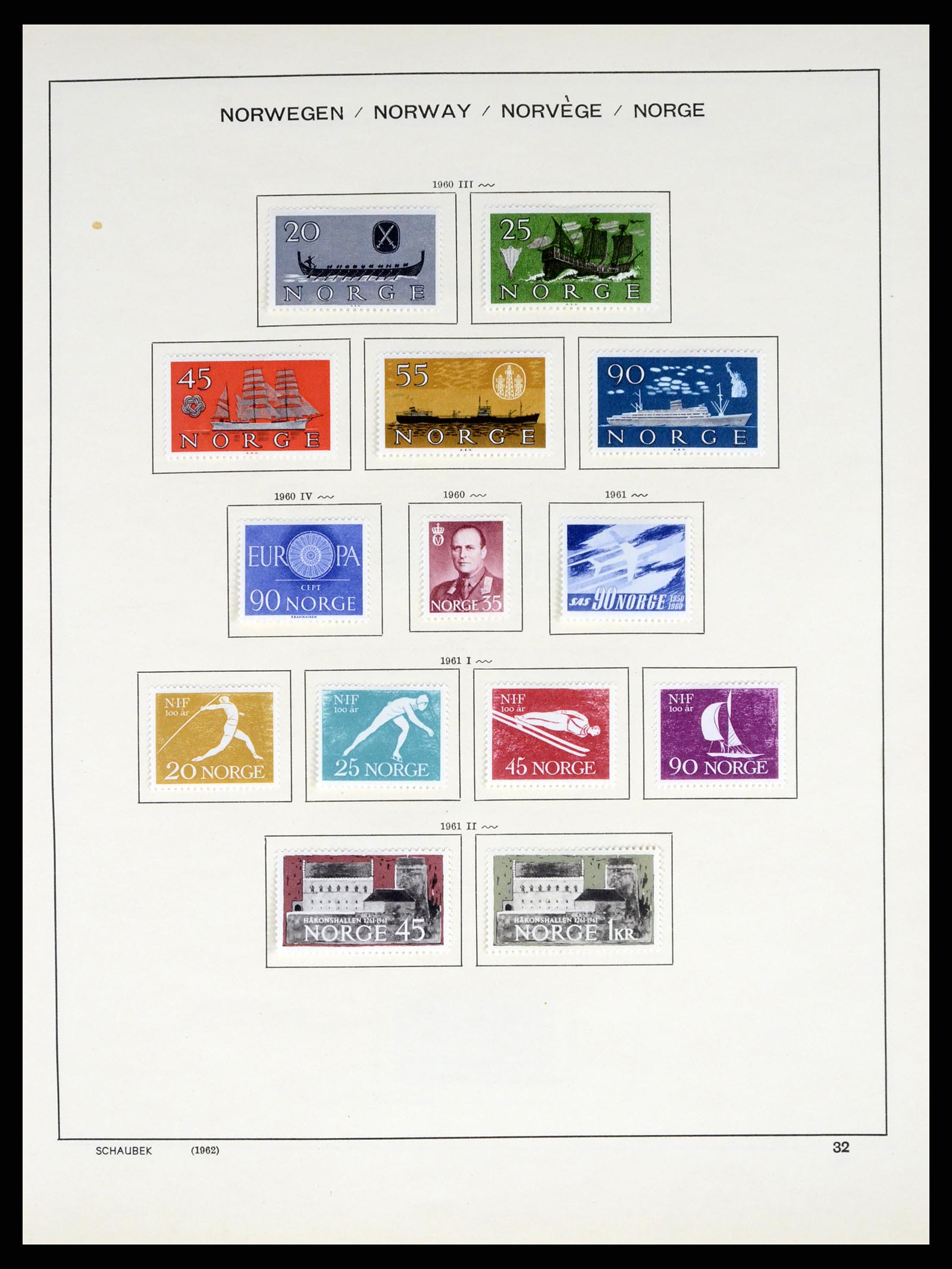 37544 030 - Postzegelverzameling 37544 Noorwegen 1855-2014.