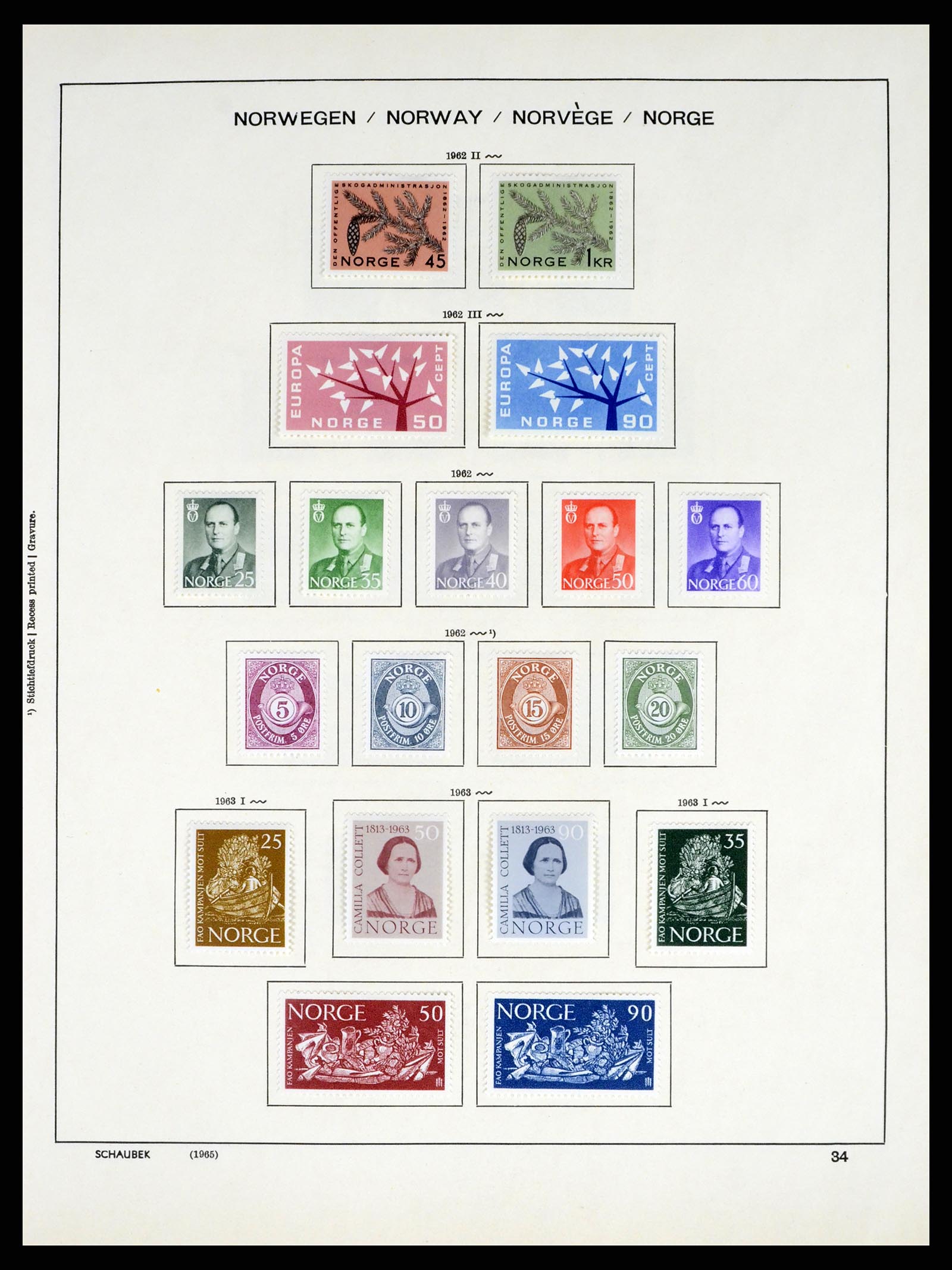 37544 032 - Postzegelverzameling 37544 Noorwegen 1855-2014.