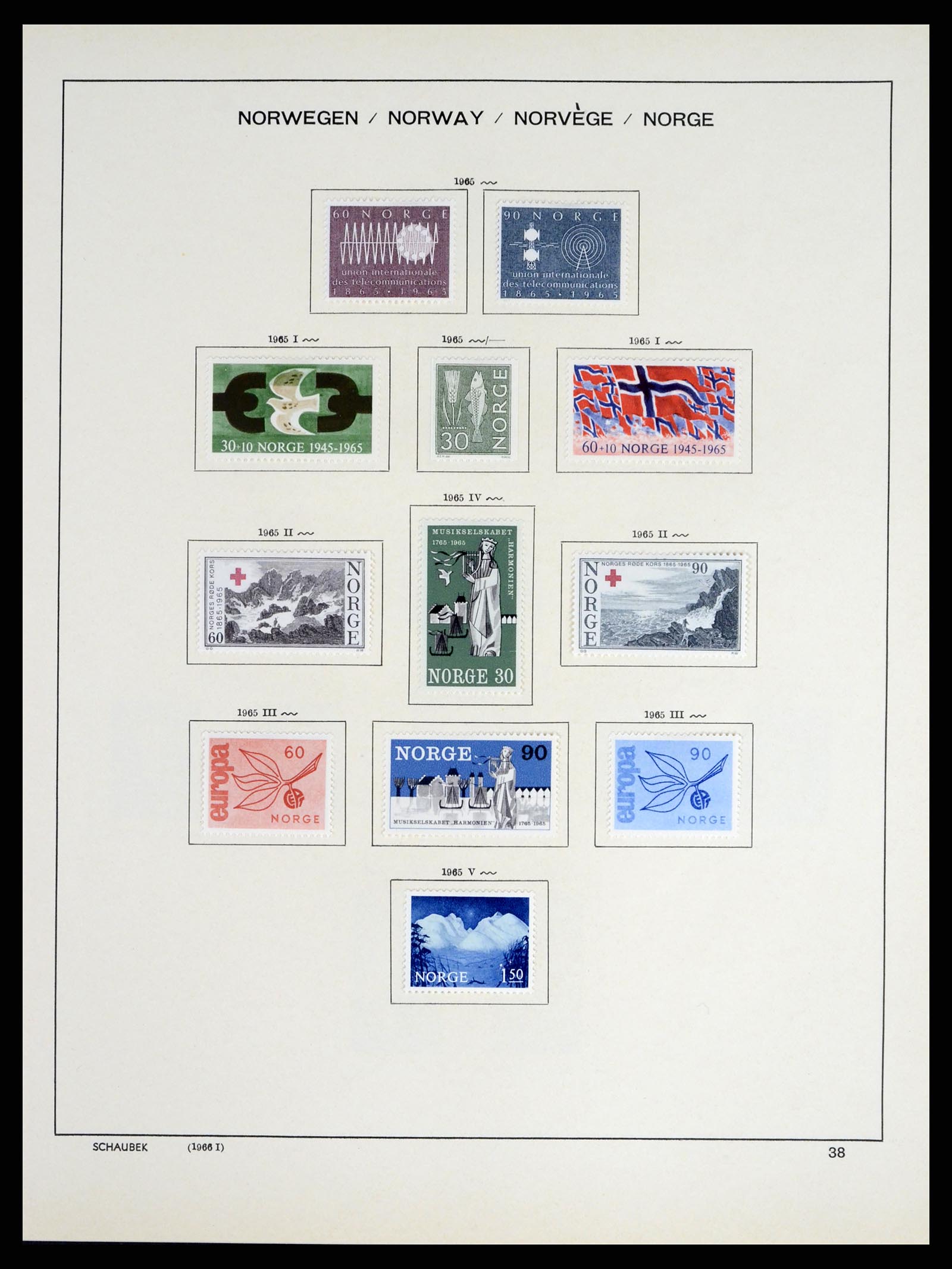37544 037 - Postzegelverzameling 37544 Noorwegen 1855-2014.