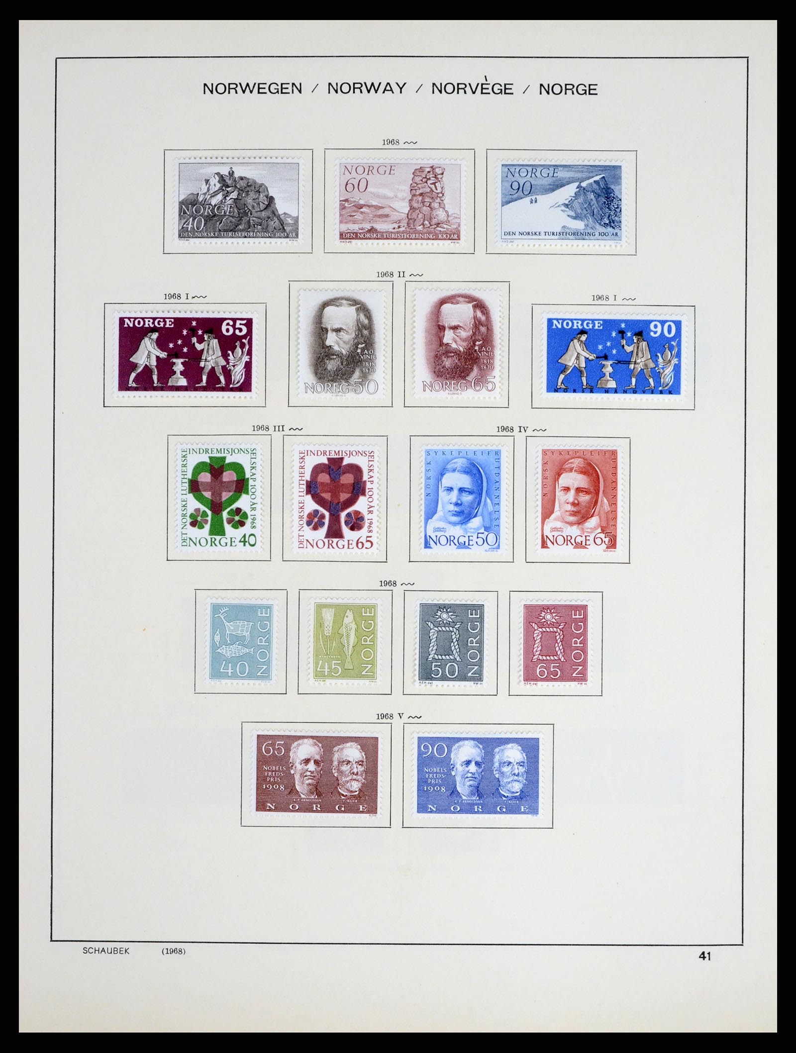 37544 040 - Postzegelverzameling 37544 Noorwegen 1855-2014.