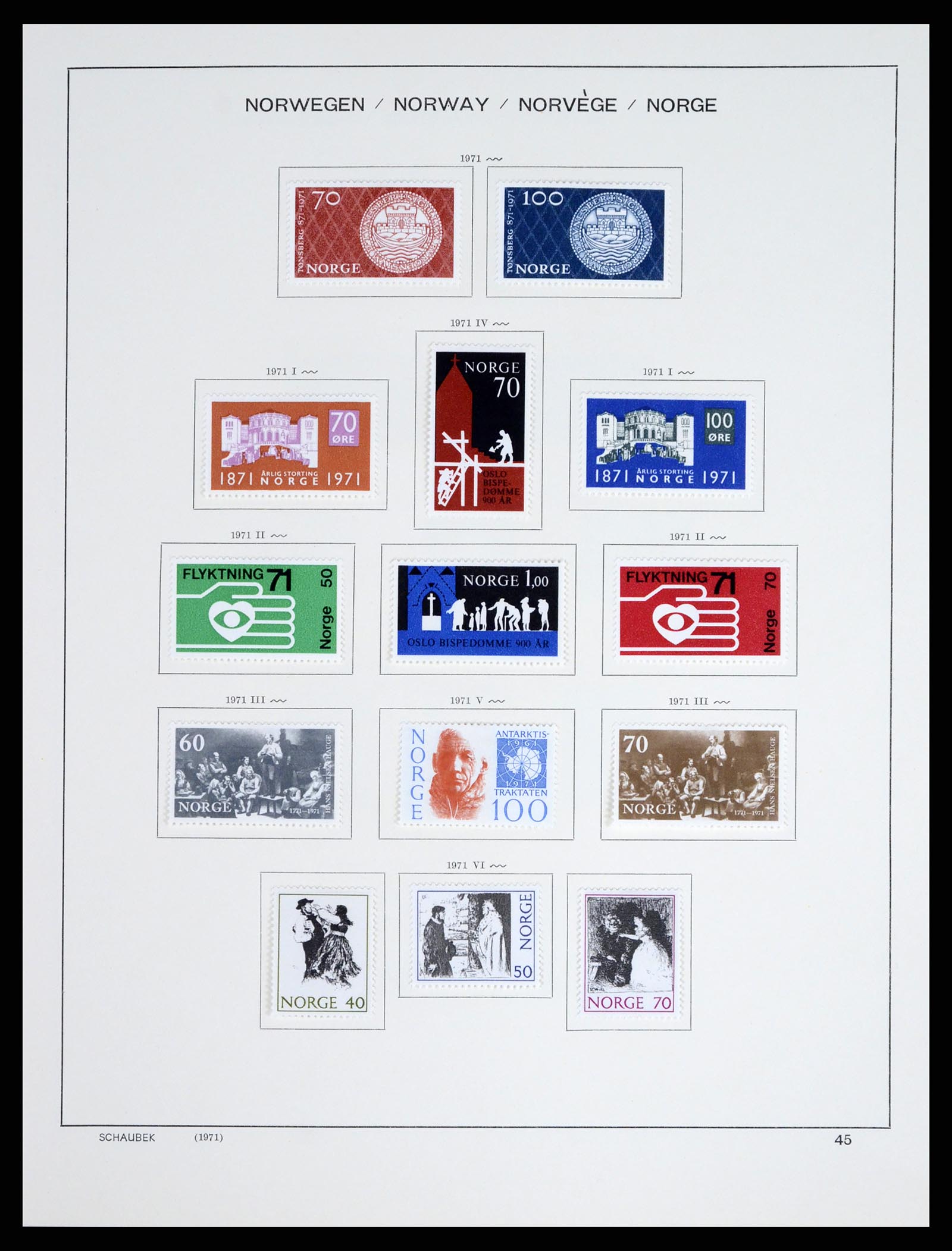 37544 044 - Postzegelverzameling 37544 Noorwegen 1855-2014.