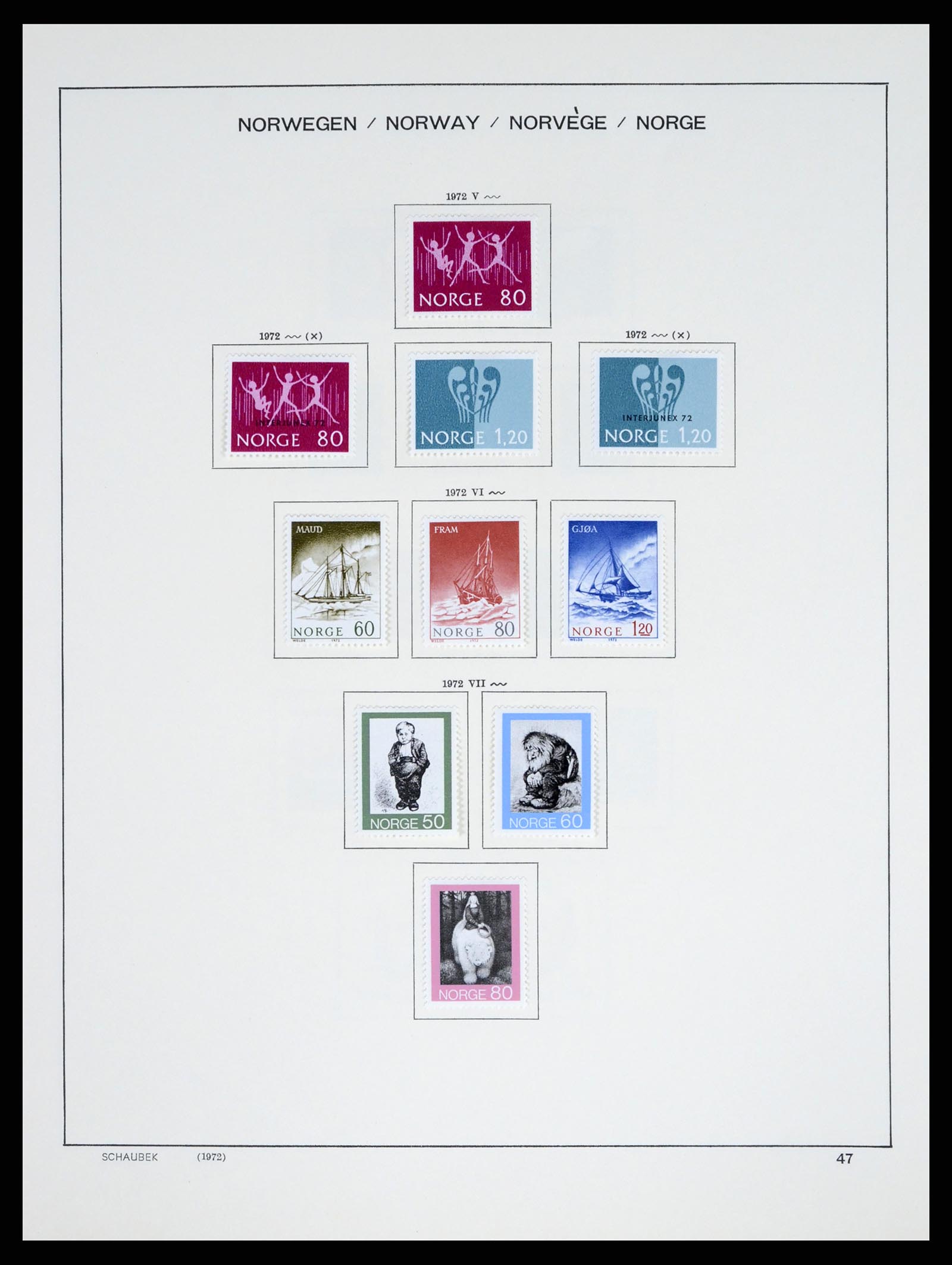 37544 047 - Postzegelverzameling 37544 Noorwegen 1855-2014.