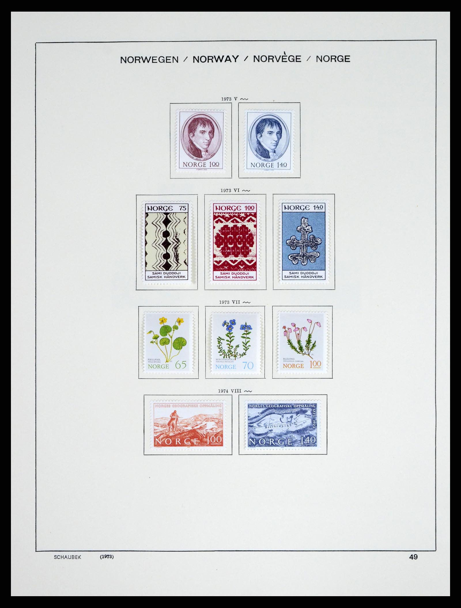37544 049 - Postzegelverzameling 37544 Noorwegen 1855-2014.