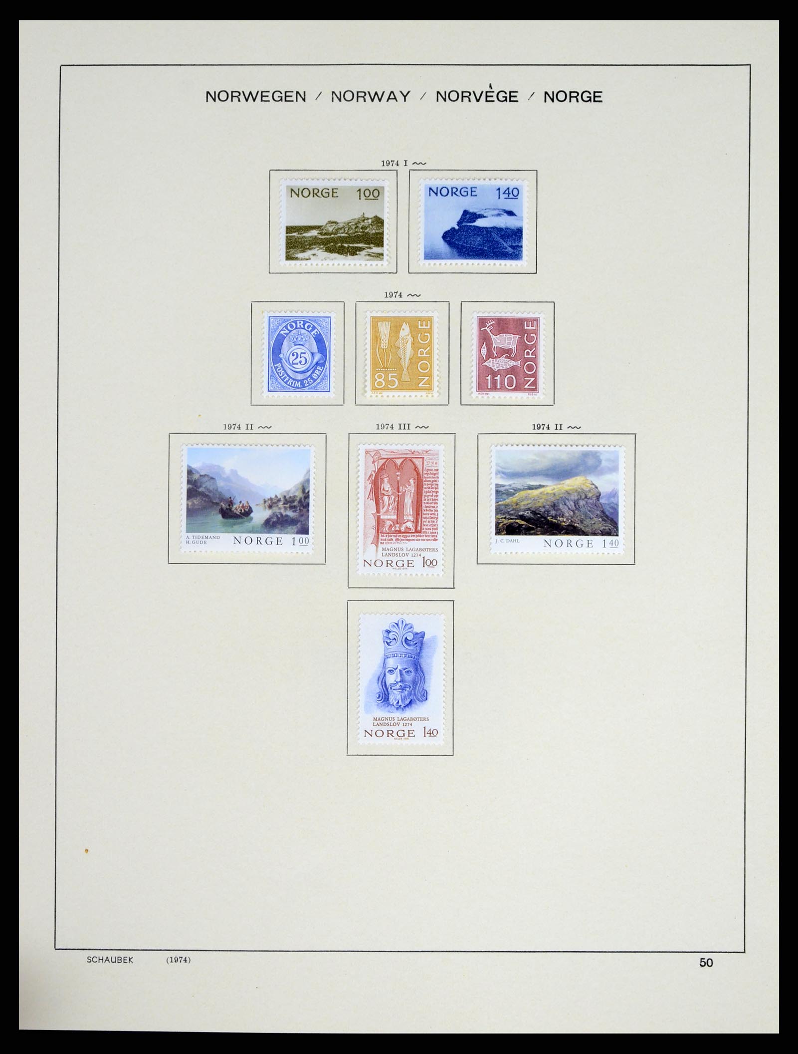37544 050 - Postzegelverzameling 37544 Noorwegen 1855-2014.