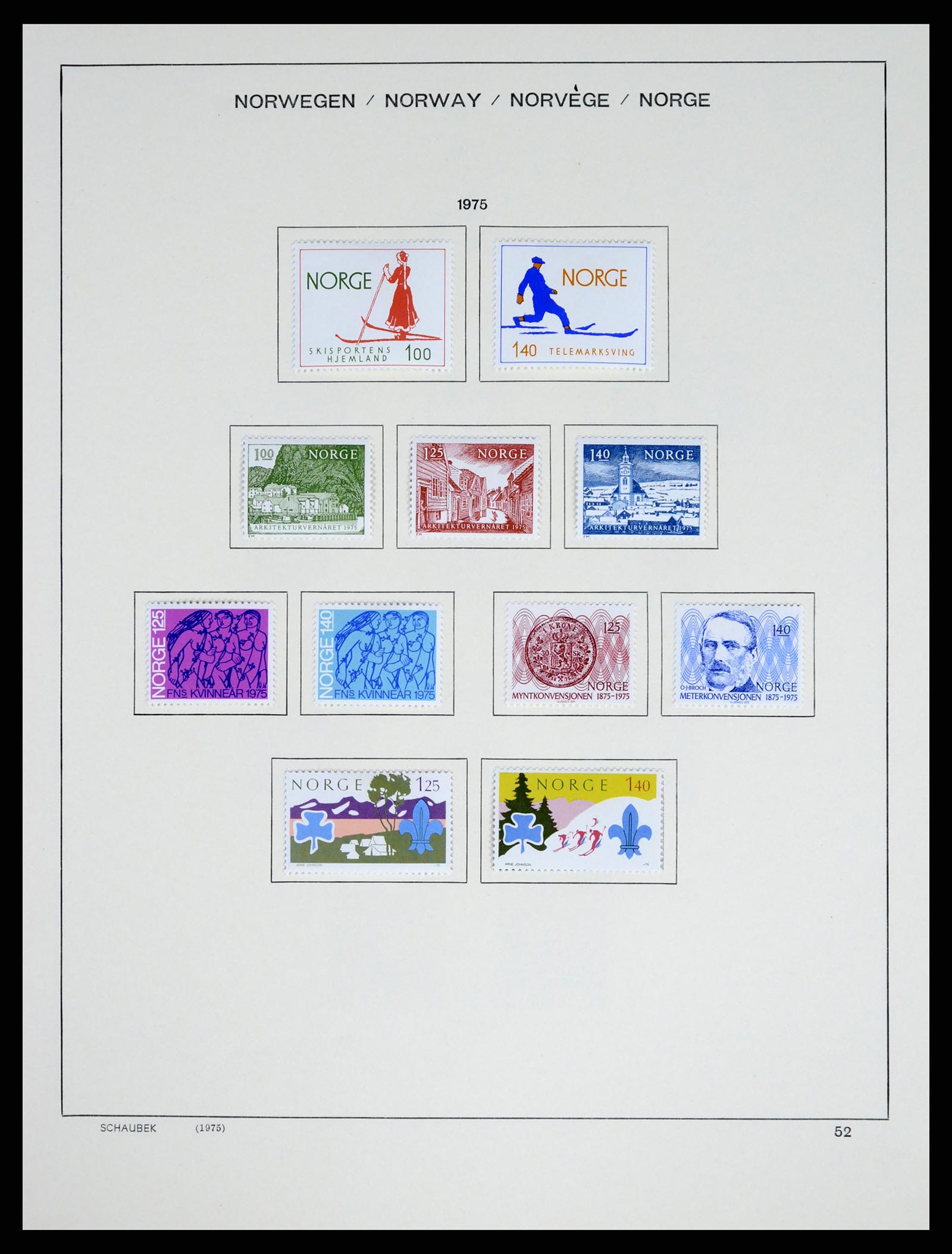 37544 052 - Postzegelverzameling 37544 Noorwegen 1855-2014.