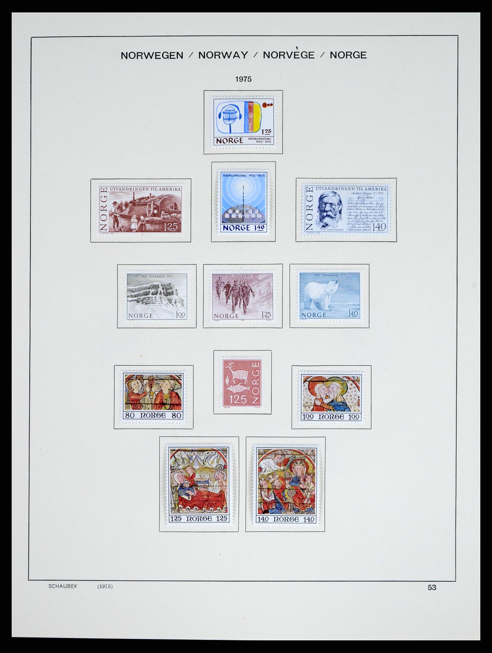 37544 053 - Postzegelverzameling 37544 Noorwegen 1855-2014.