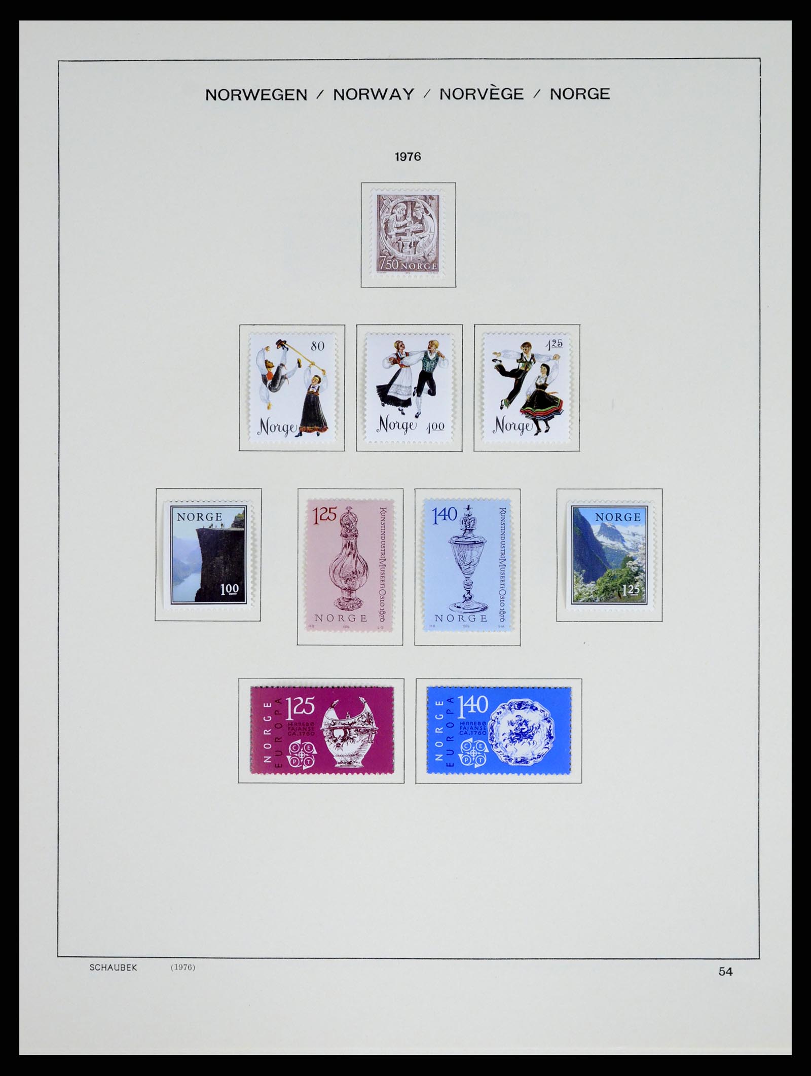 37544 054 - Postzegelverzameling 37544 Noorwegen 1855-2014.