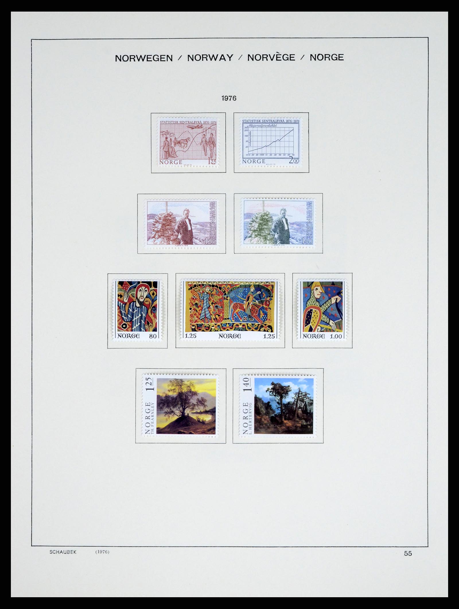 37544 055 - Postzegelverzameling 37544 Noorwegen 1855-2014.