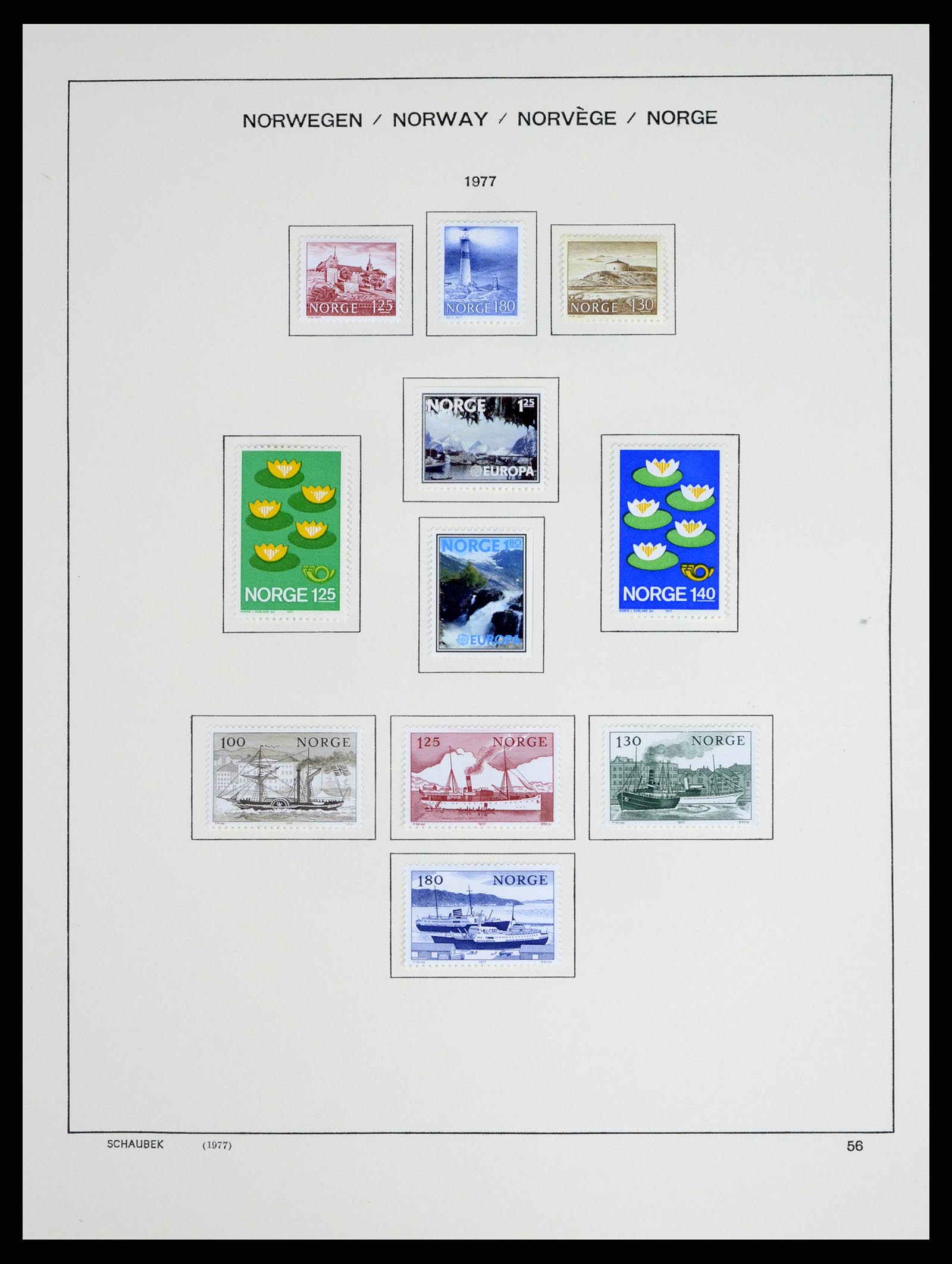 37544 056 - Postzegelverzameling 37544 Noorwegen 1855-2014.