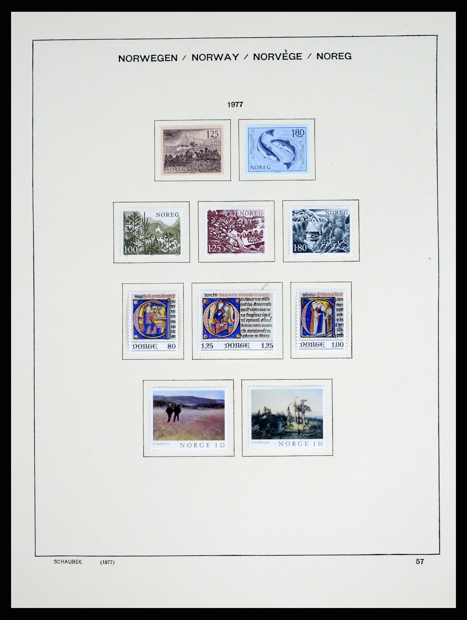37544 057 - Postzegelverzameling 37544 Noorwegen 1855-2014.