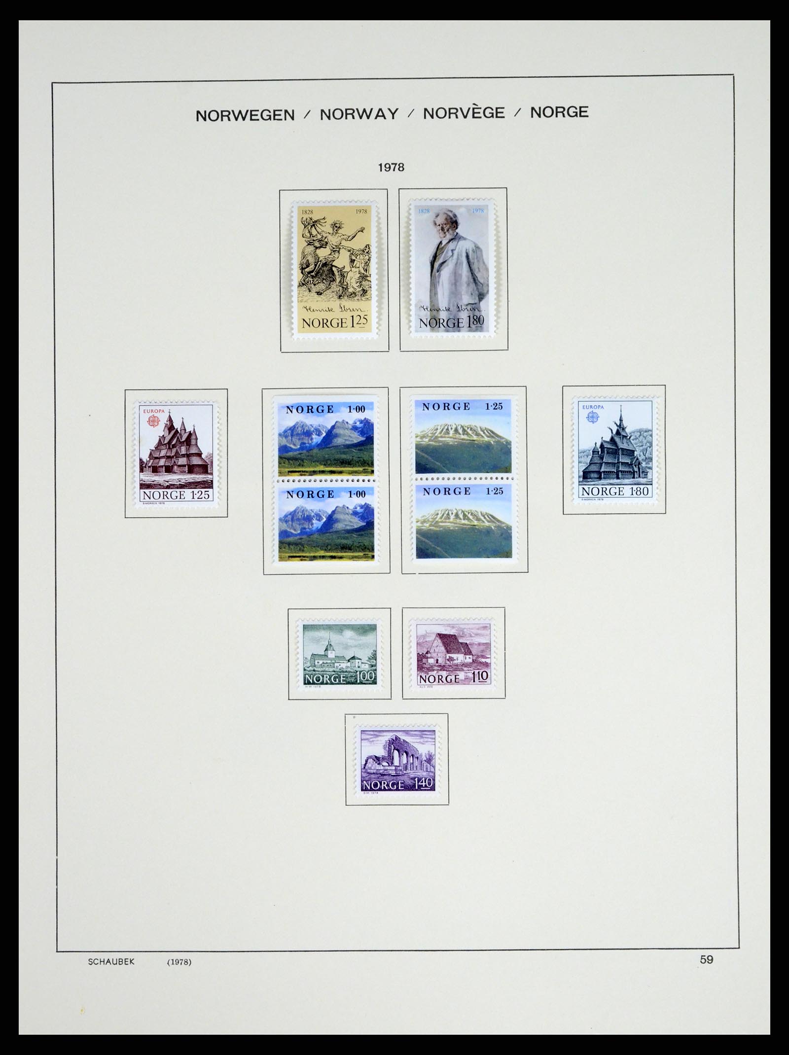37544 059 - Postzegelverzameling 37544 Noorwegen 1855-2014.